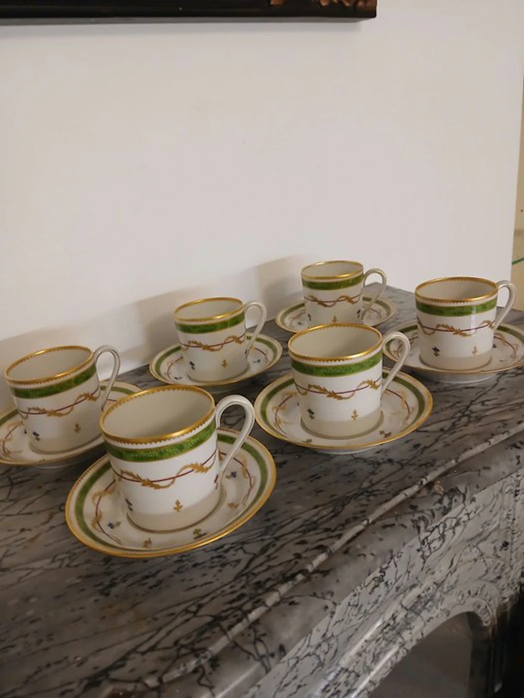 Haviland & Co. Limoges - Coffee set for 6 (6) - Vieux Paris - Porcelain