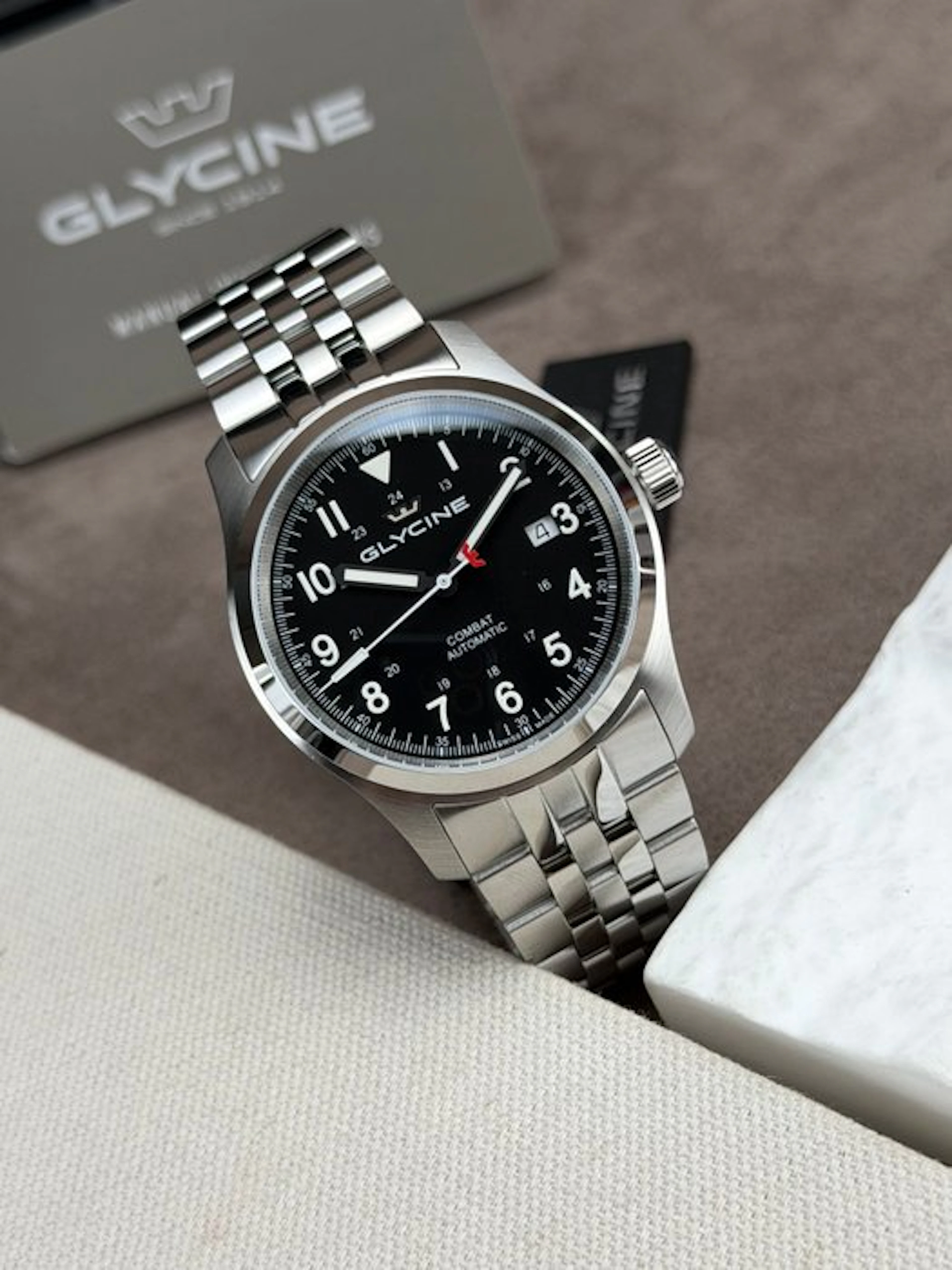Glycine - Combat Field Automatic Date Black - GL0572 - Men - 2020-2025