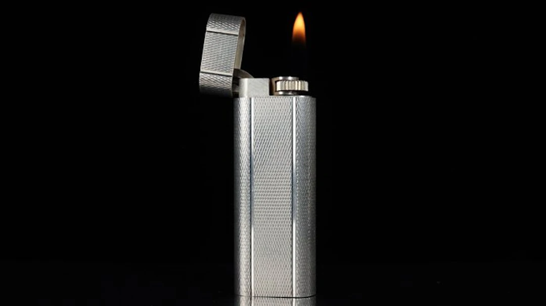 Cartier - Grain d'orge Pattern Vintage gas Lighter - Lighter - Silver plated