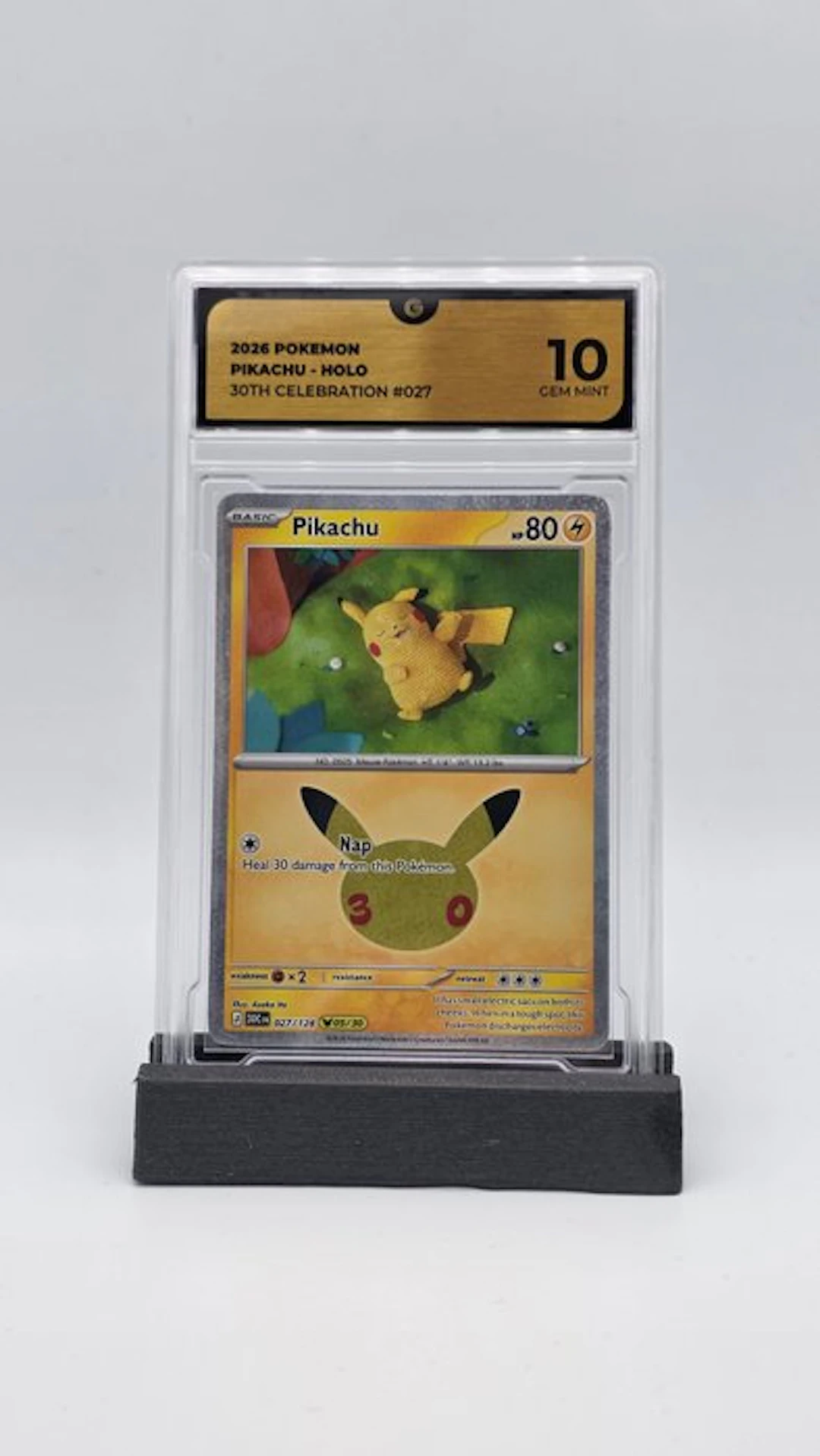 Pokémon - 1 Graded card - Pikachu 027 Holo - GG 10 - Mega Evolution
