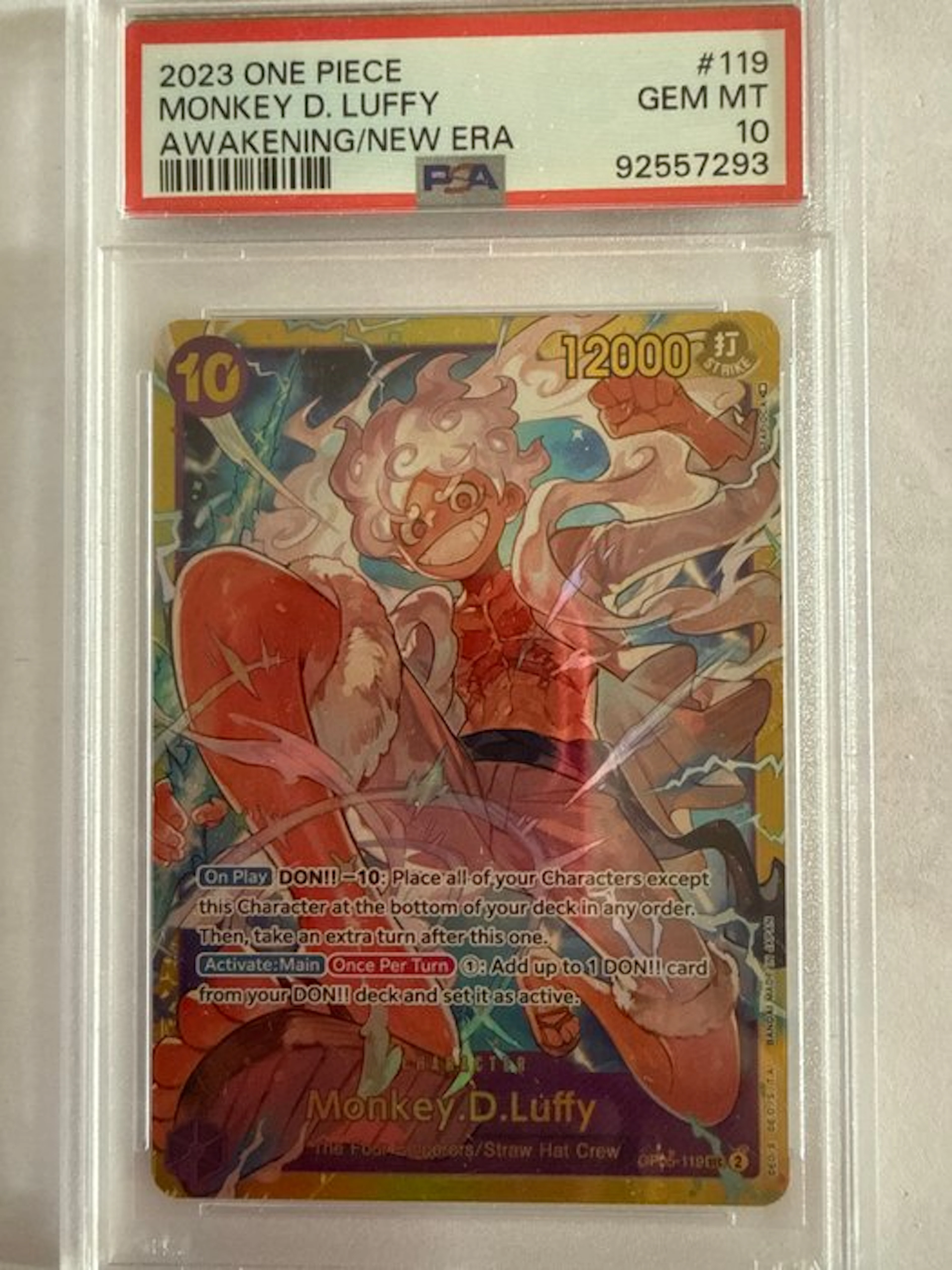 Bandai - 1 Graded card - One Piece - Monkey D. Luffy #119 Foil - PSA 10