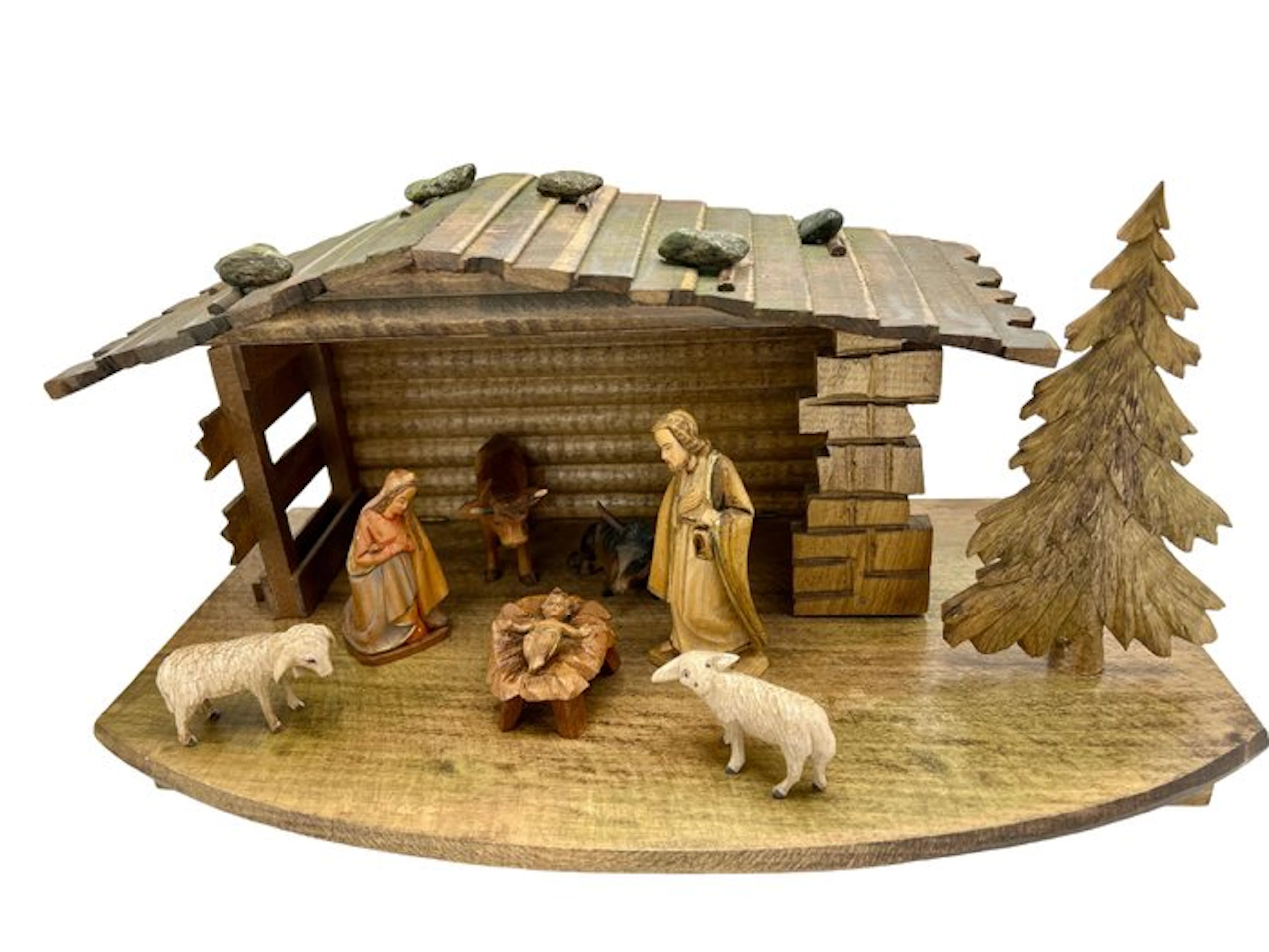 Volkskunst - Nativity scene (8) - Wood - Hand-carved Figures (7)
