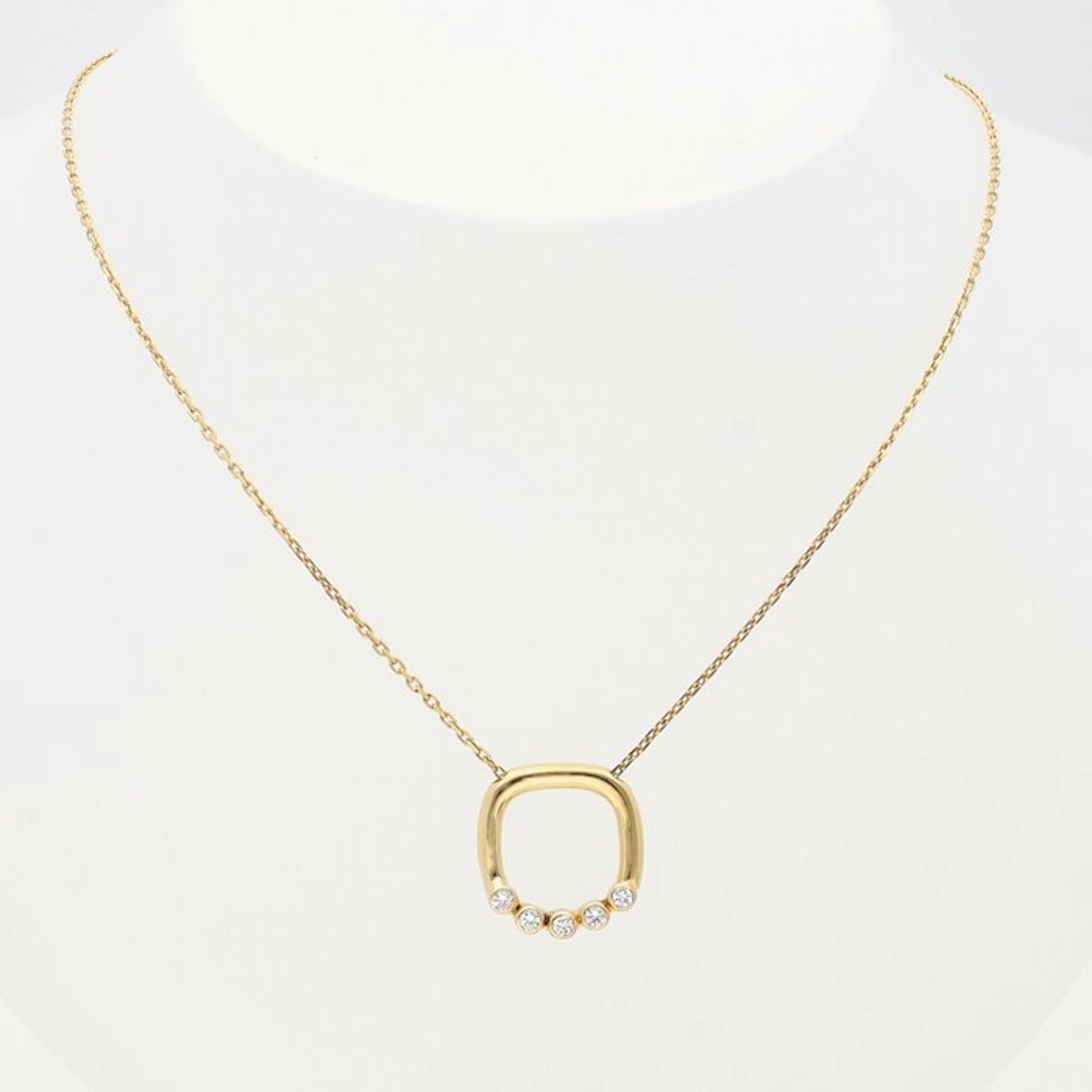 Necklace with pendant - 18 kt. Yellow gold Diamond (Natural)