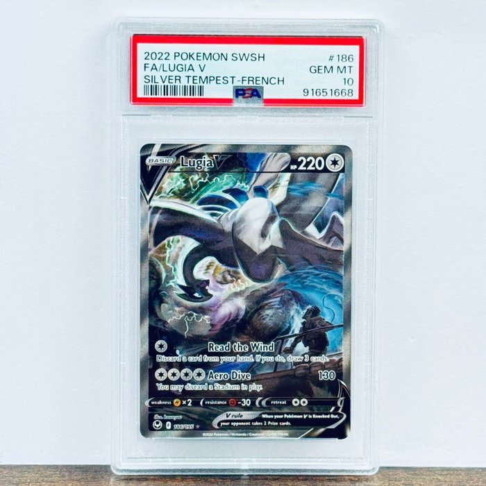 Pokmon Graded card - Lugia V - French error slab 186 - Pokmon - PSA 10 |  Barnebys