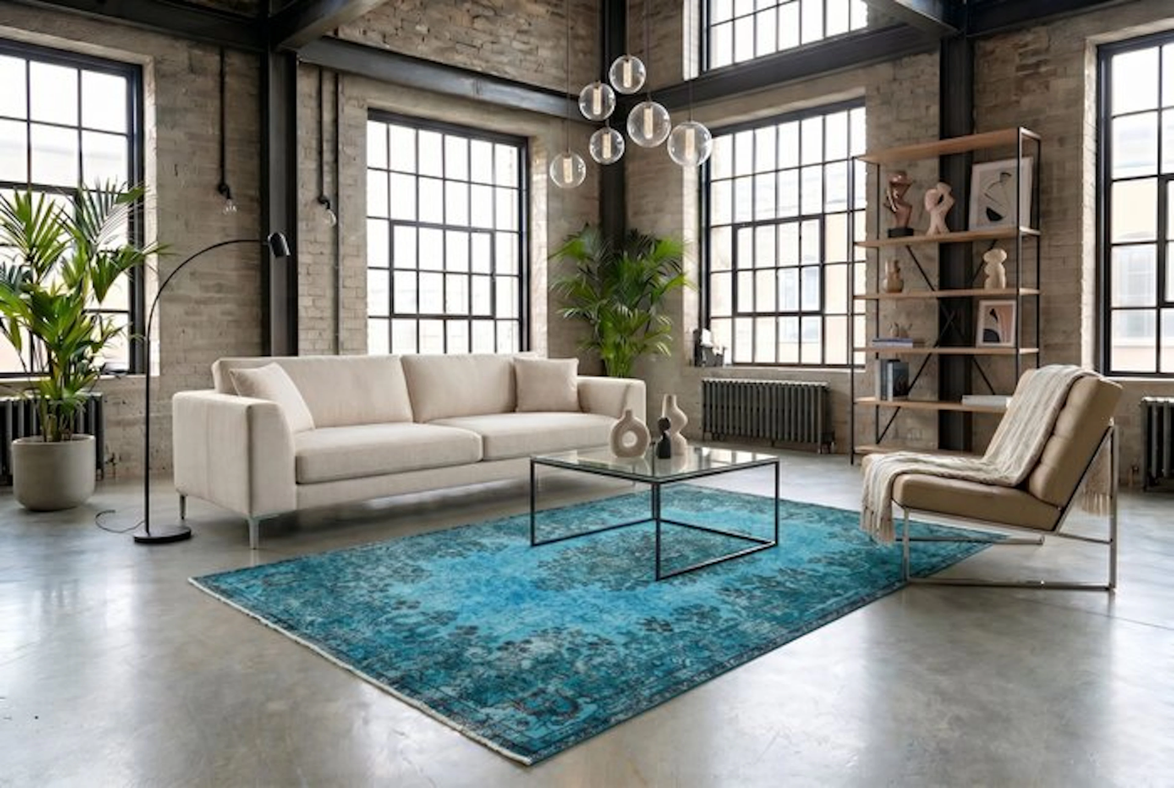 Blue vintage - Rug - 275 cm - 170 cm - √ handmade √ certificate