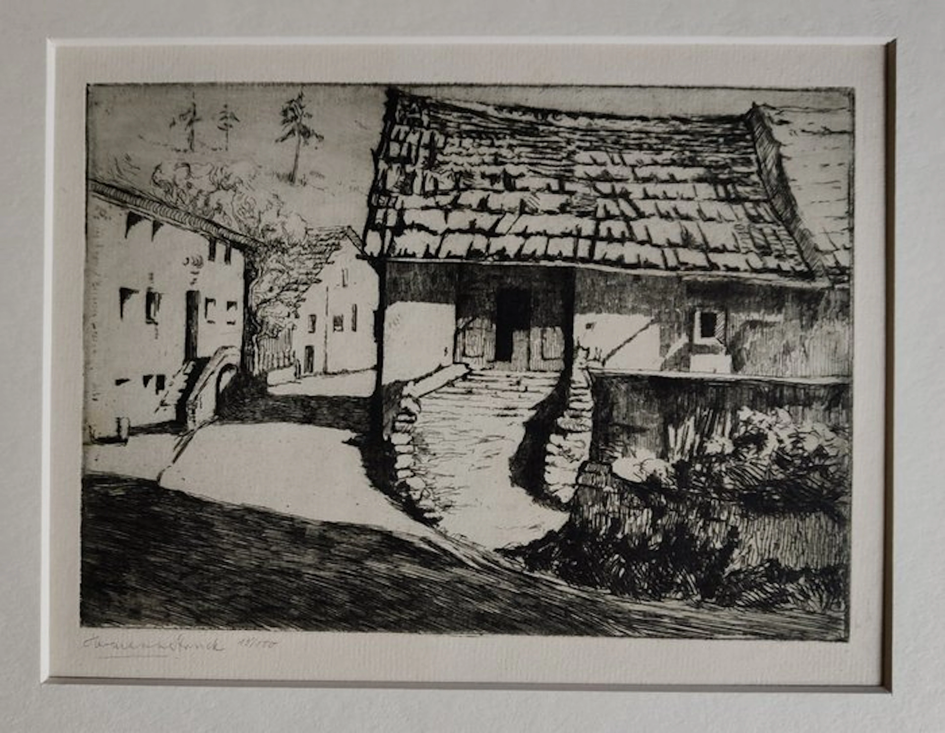 Hermann Struck (1876–1944) - Steinhaus an der Biegung einer Dorfstraße