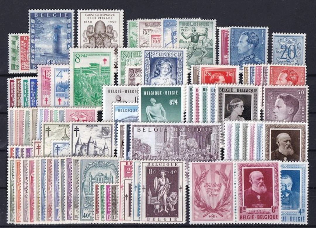 Belgium 1950/1952 - Three volumes (no blocks) featuring...