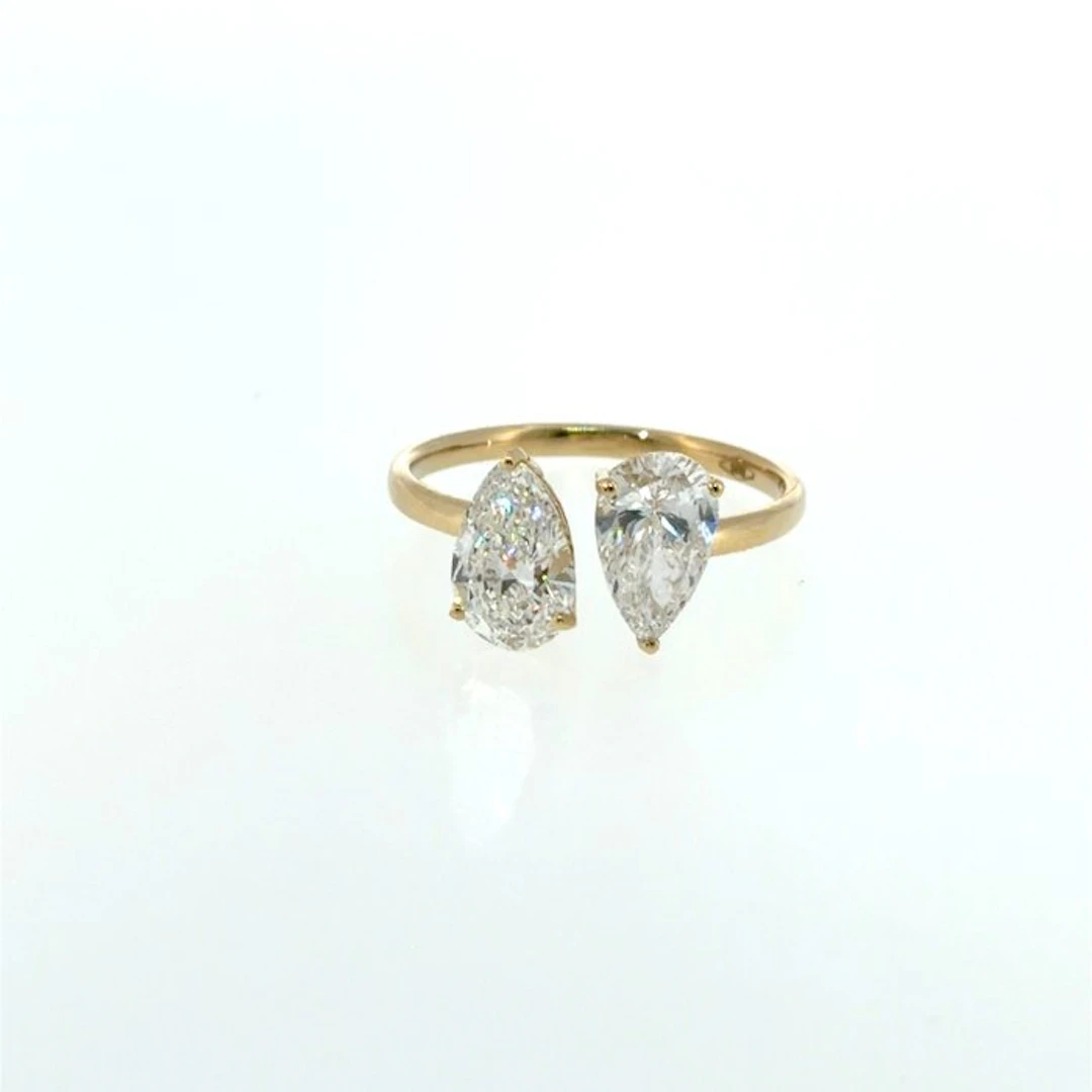 No reserve price - Ring - 14 kt. Yellow gold - 2.02ct. tw. Diamond (Lab-grown)