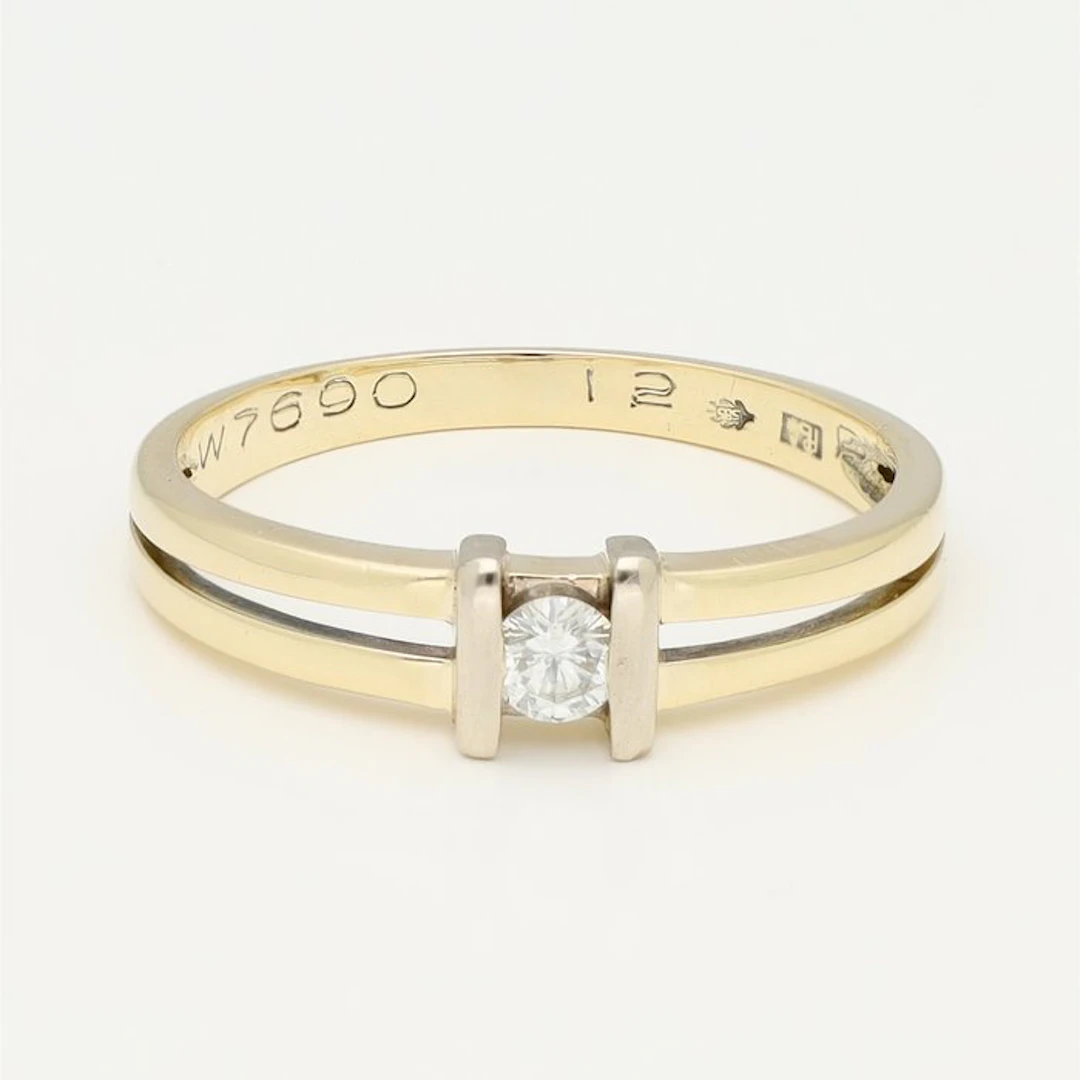 Ring - 18 kt. Yellow gold Diamond (Natural)