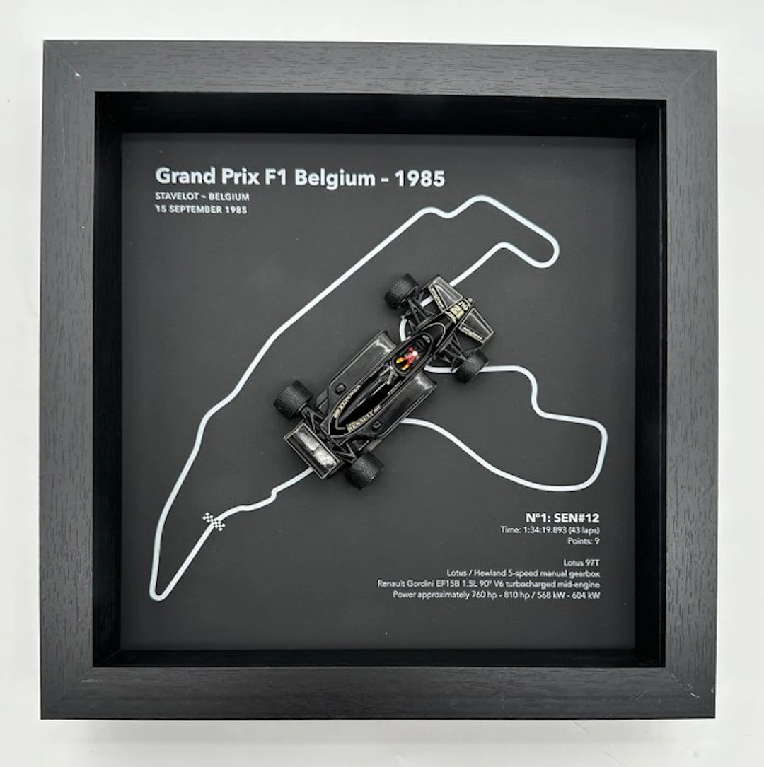 Artwork - Lotus - Ayrton Senna - GP F1 Belgium 1985...