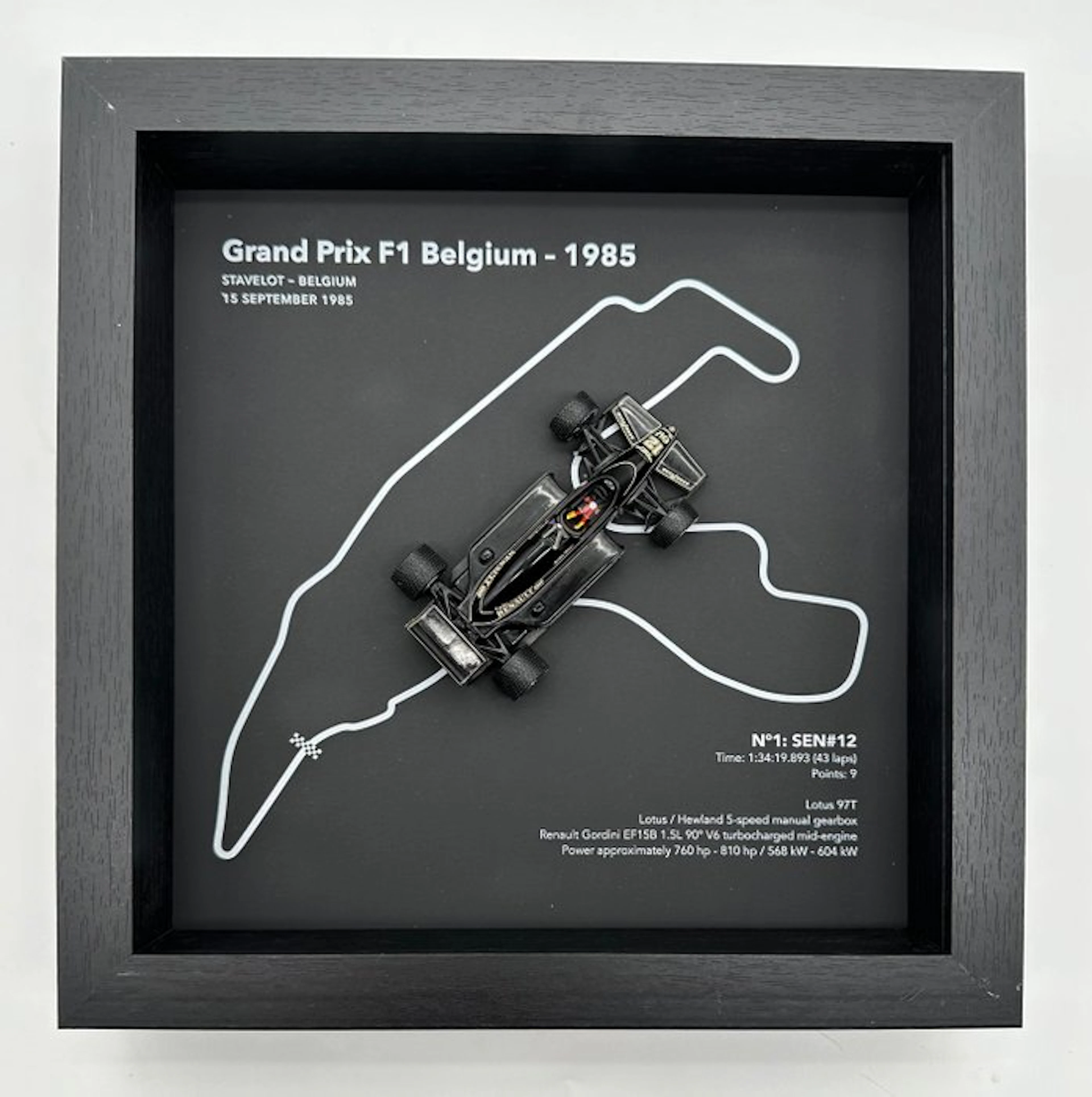 Artwork - Lotus - Ayrton Senna - GP F1 Belgium 1985...