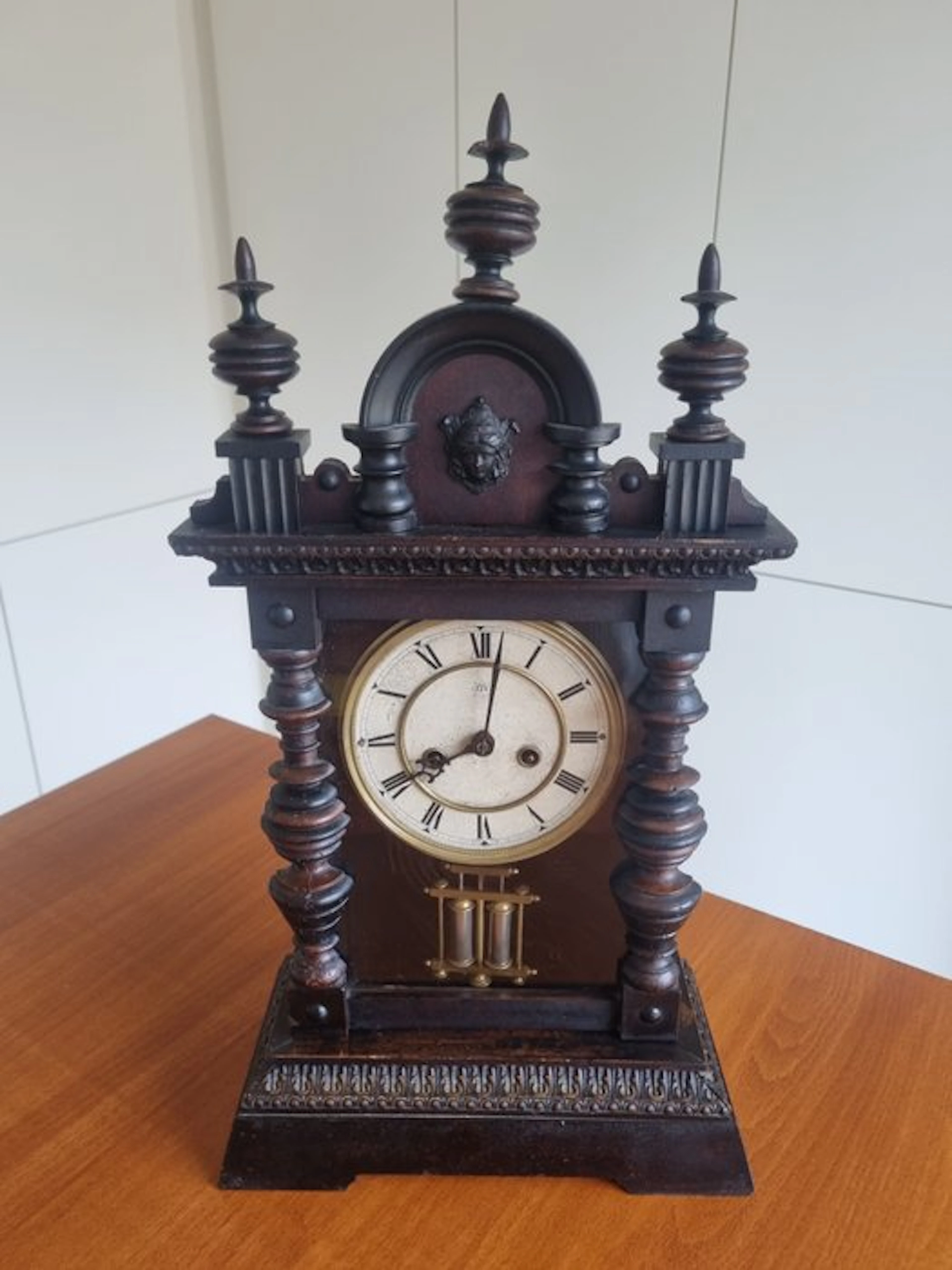 Floor clock - Junghans - Wood, Brass - 1900-1920