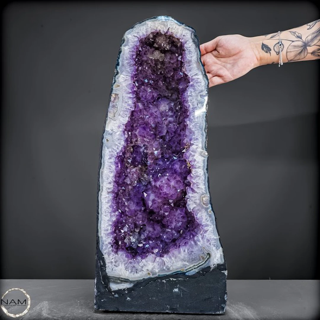 Natural amethyst crystal cathedral – deep purple collector's rarity- 16624.49 g