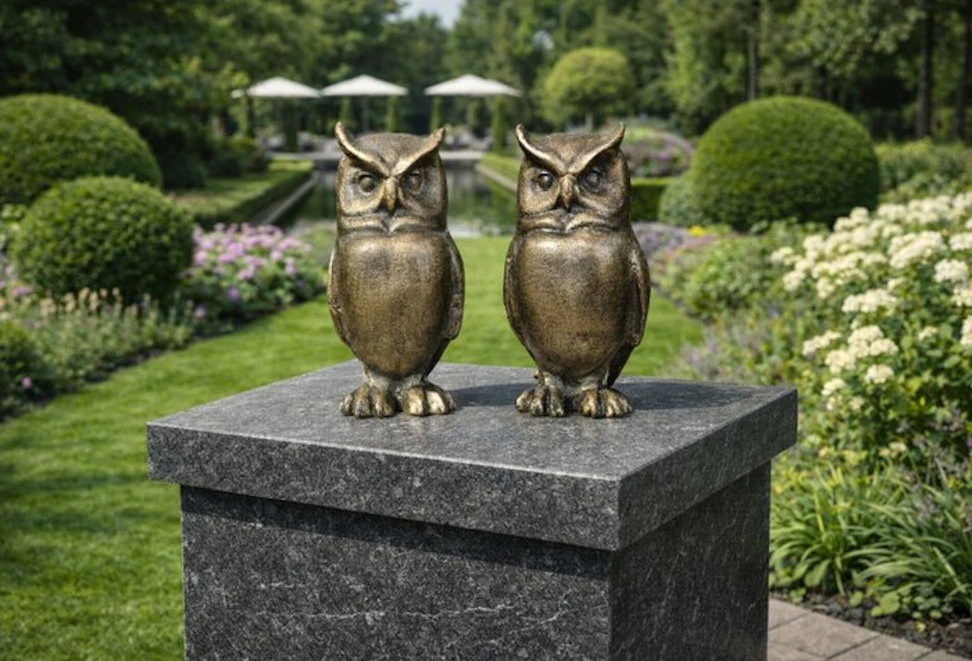 Statue, Iron Owls - 2.5kg - 16 cm - Iron - 2026