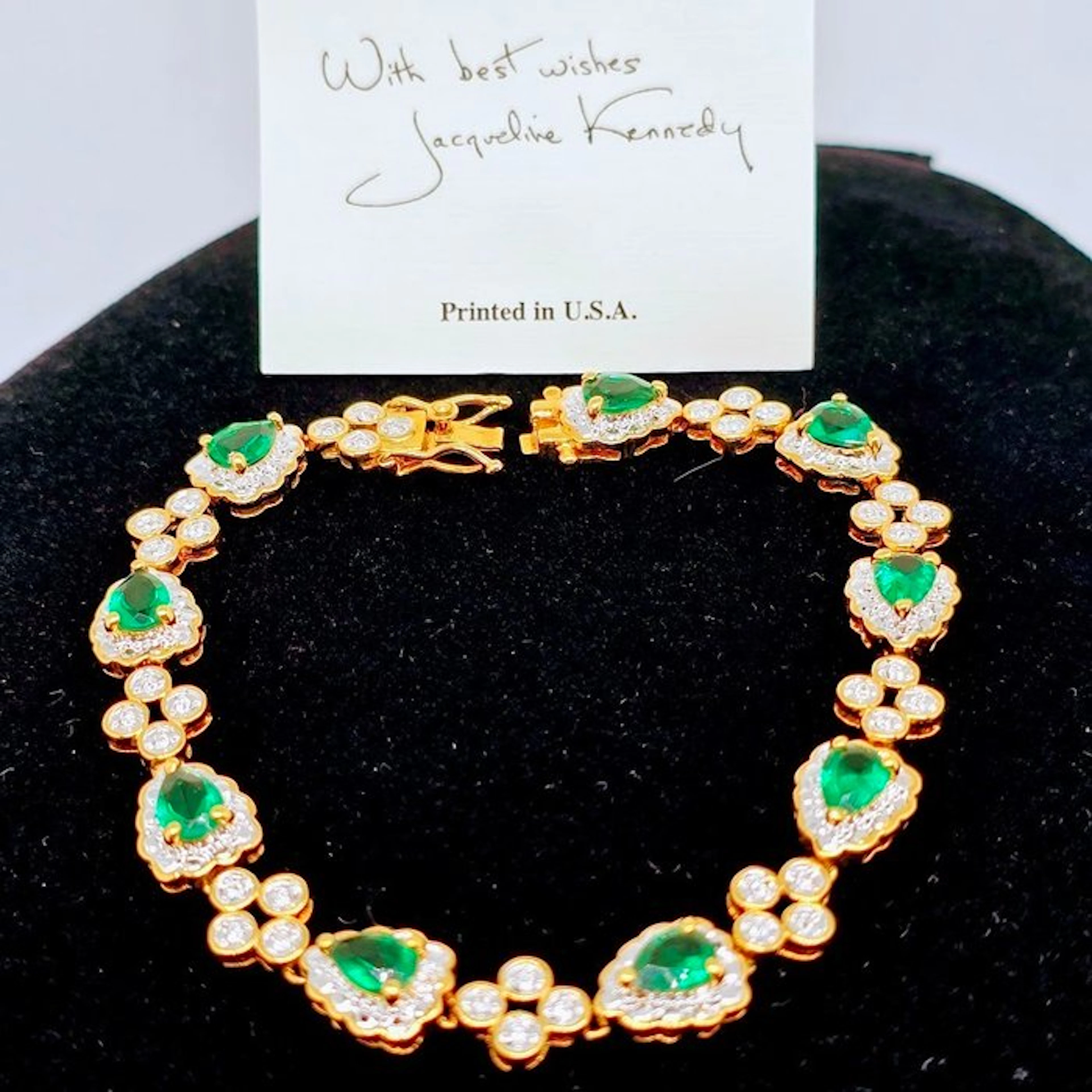 Camrose & Kross - Gold-plated - Bracelet - Jacky Kennedy emerald