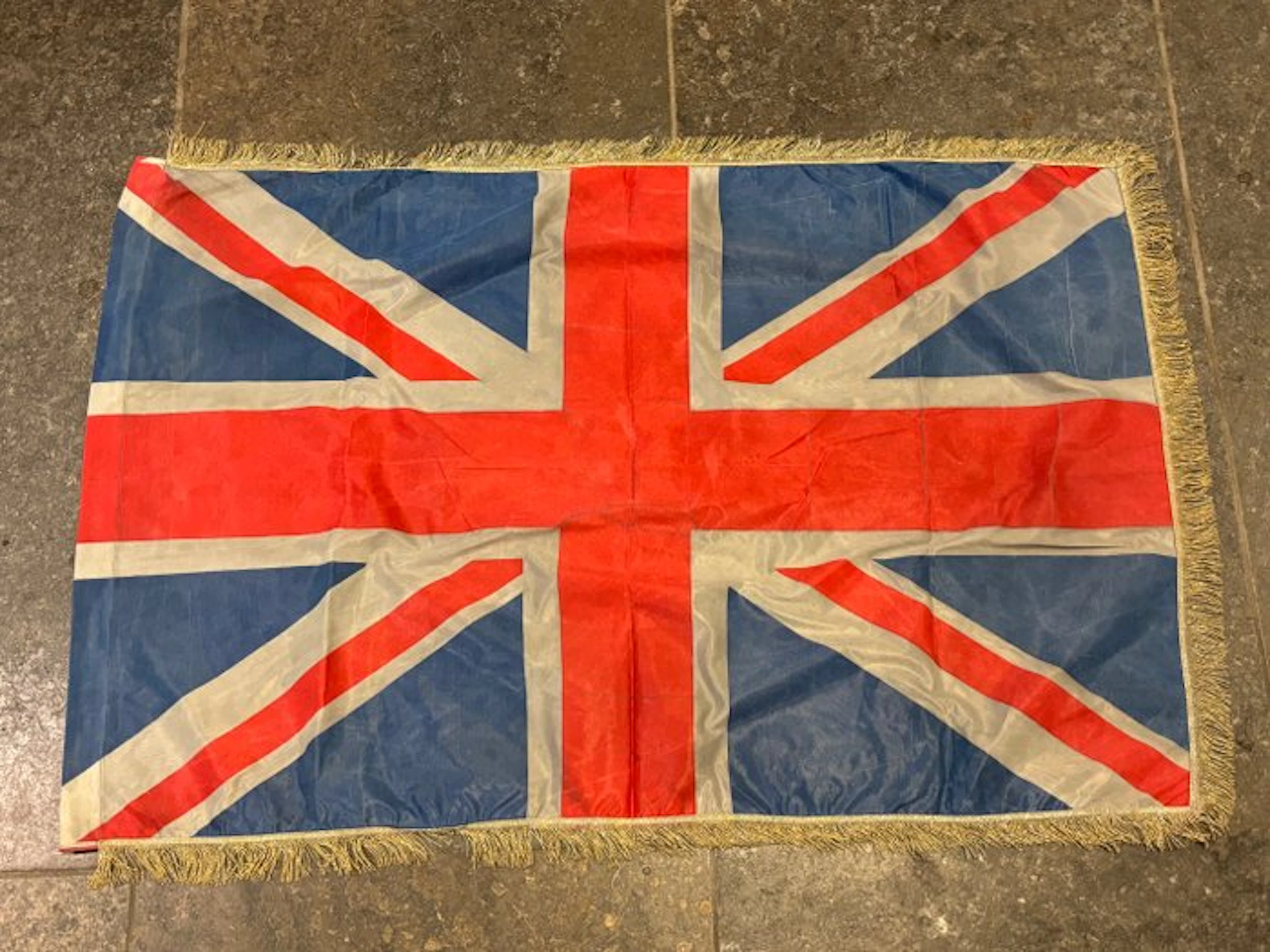 United Kingdom - Flag - Ceremonial Old British Union Jack Flag with Gold Fringe