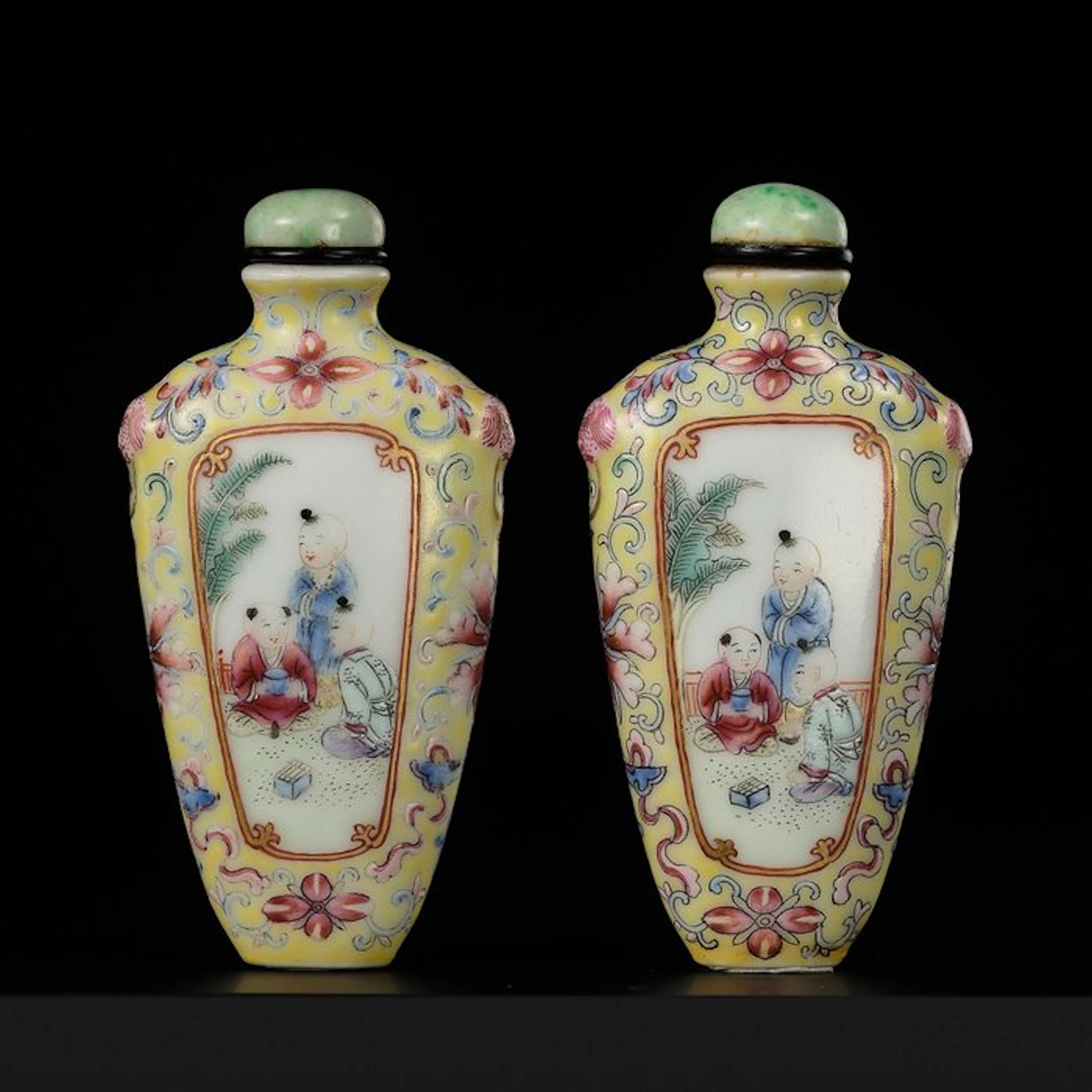 chine Polychrome glazed porcelain
