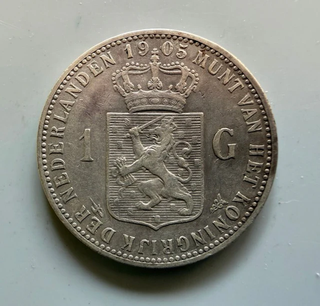 Netherlands. Wilhelmina. 1 Gulden 1905 (No reserve price)
