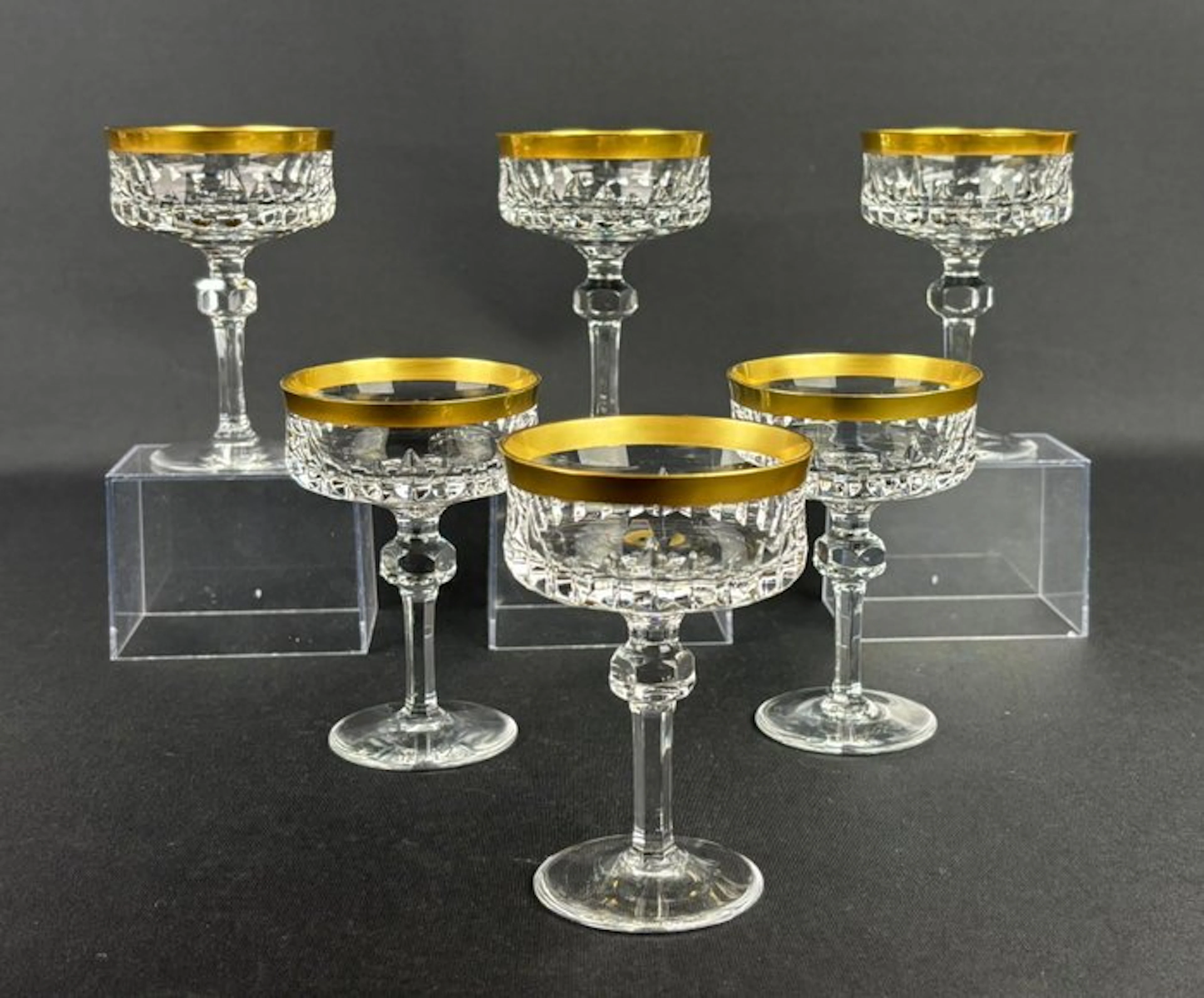 Driburg Kristall - Liquor set (6) - Goldrand - Crystal - Liqueur/Sherry glasses