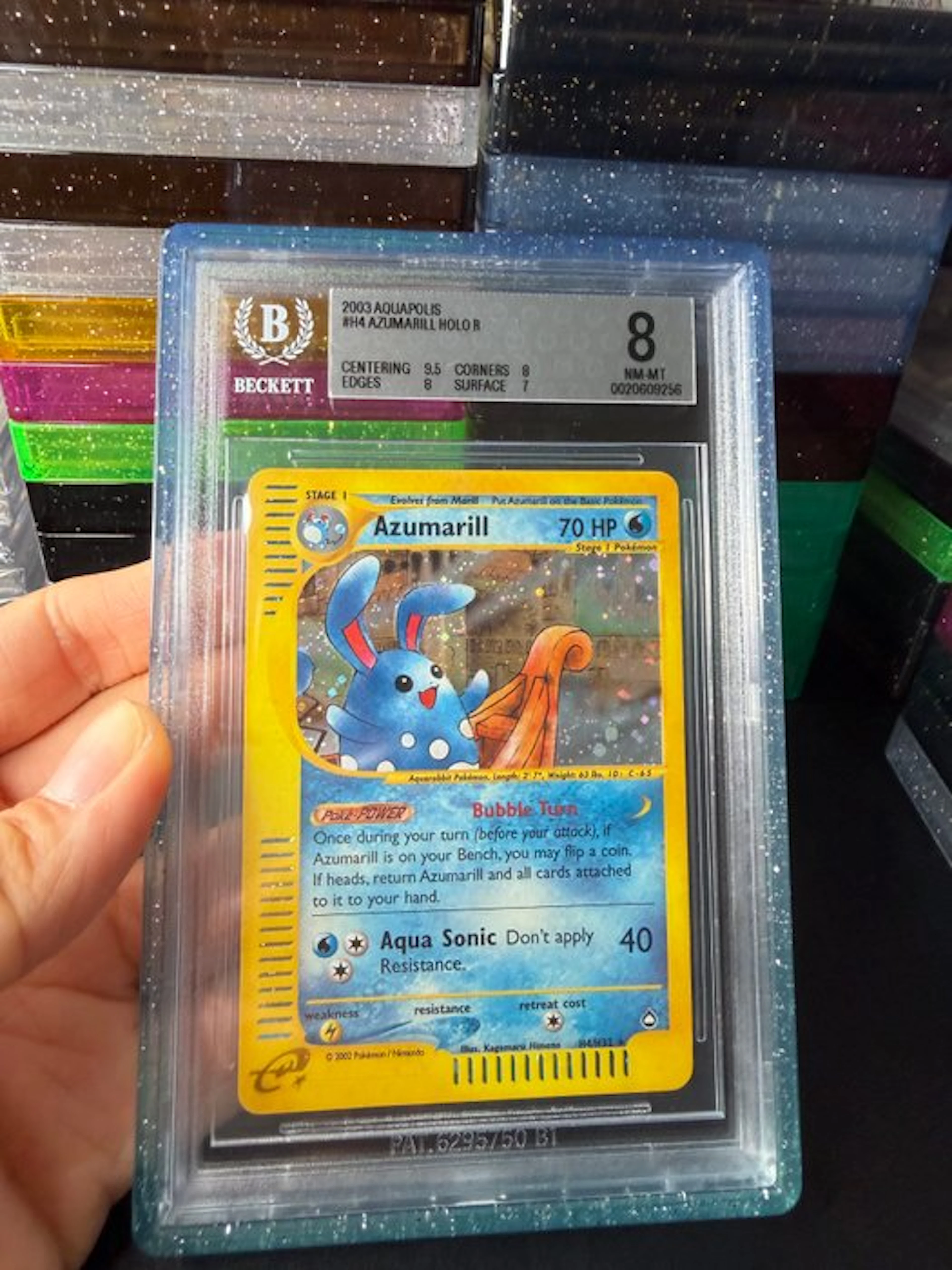 Pokémon - 1 Graded card - Azumarill H44 Foil - Beckett 8 - WOTC - Aquapolis