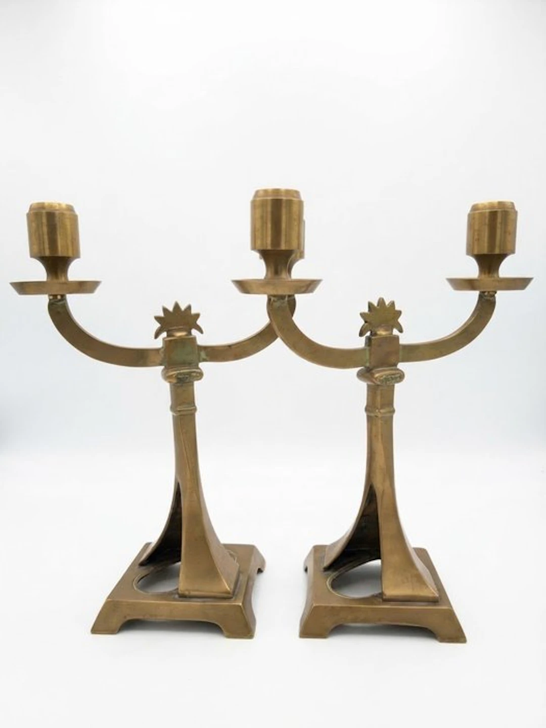 Candelabrum (2) - Brass - Brass candelabra
