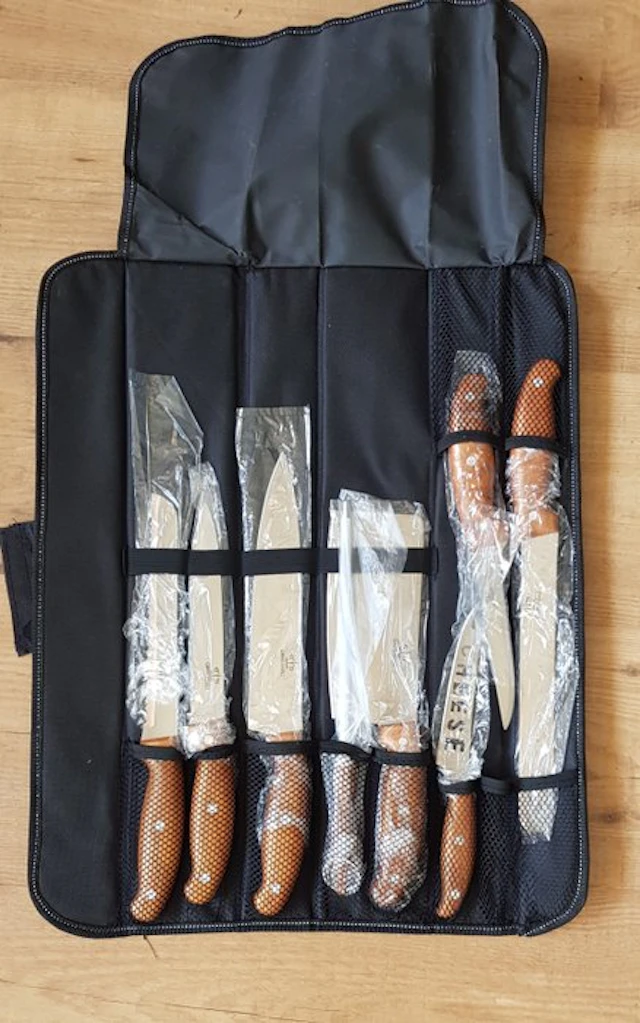 Royal Swiss - Cutlery set for 12 (9) - Steel, Wood