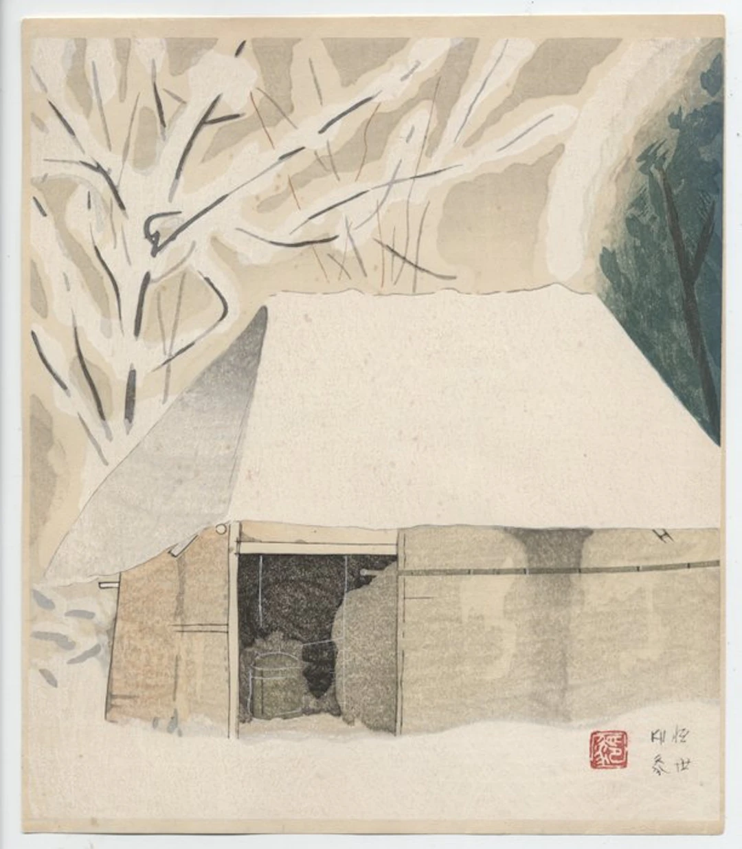 House Under the Snow - 1950 - Paper - Inshō Dōmoto...