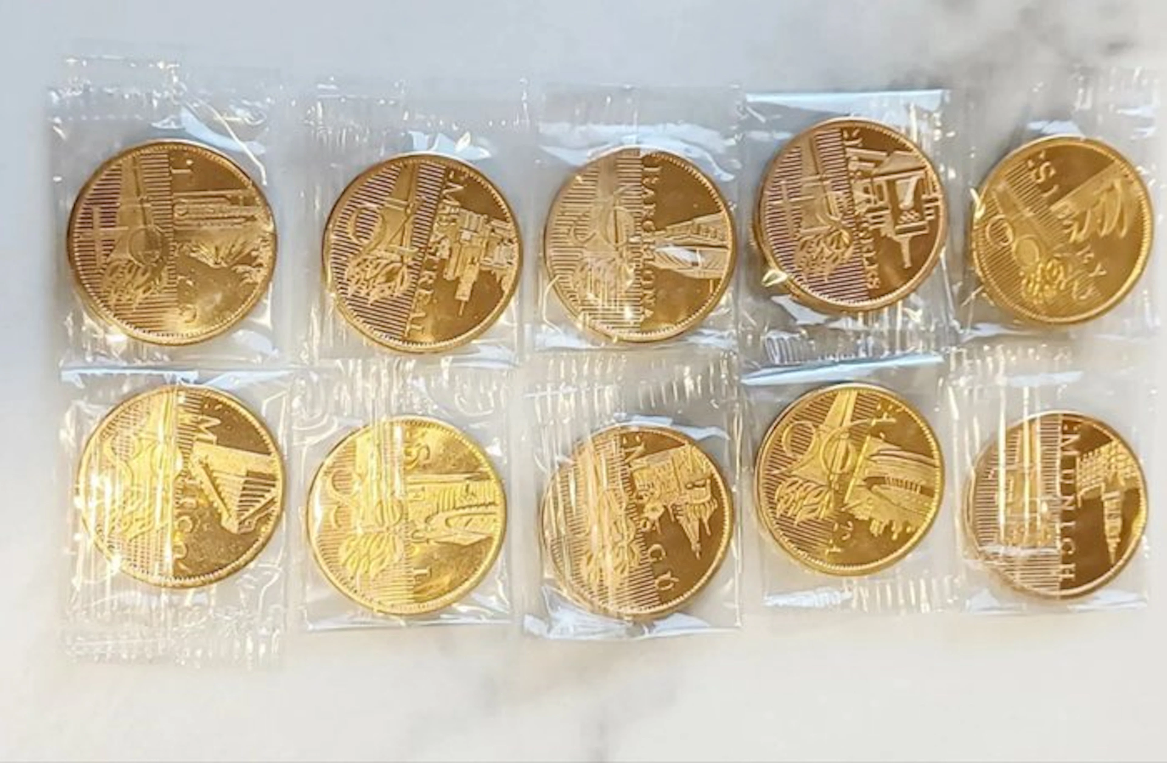 22K gold Olympic Games coins - complete collection