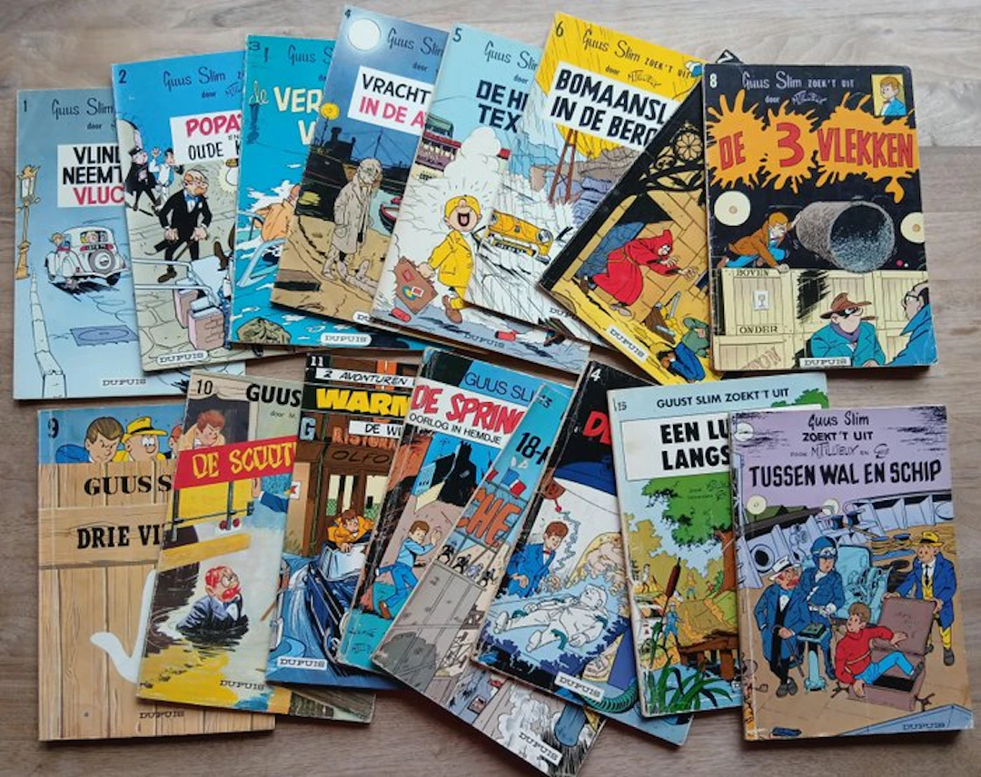 Guus Slim 1 t/m 16 - Complete reeks SC - 16 Album - Various editions