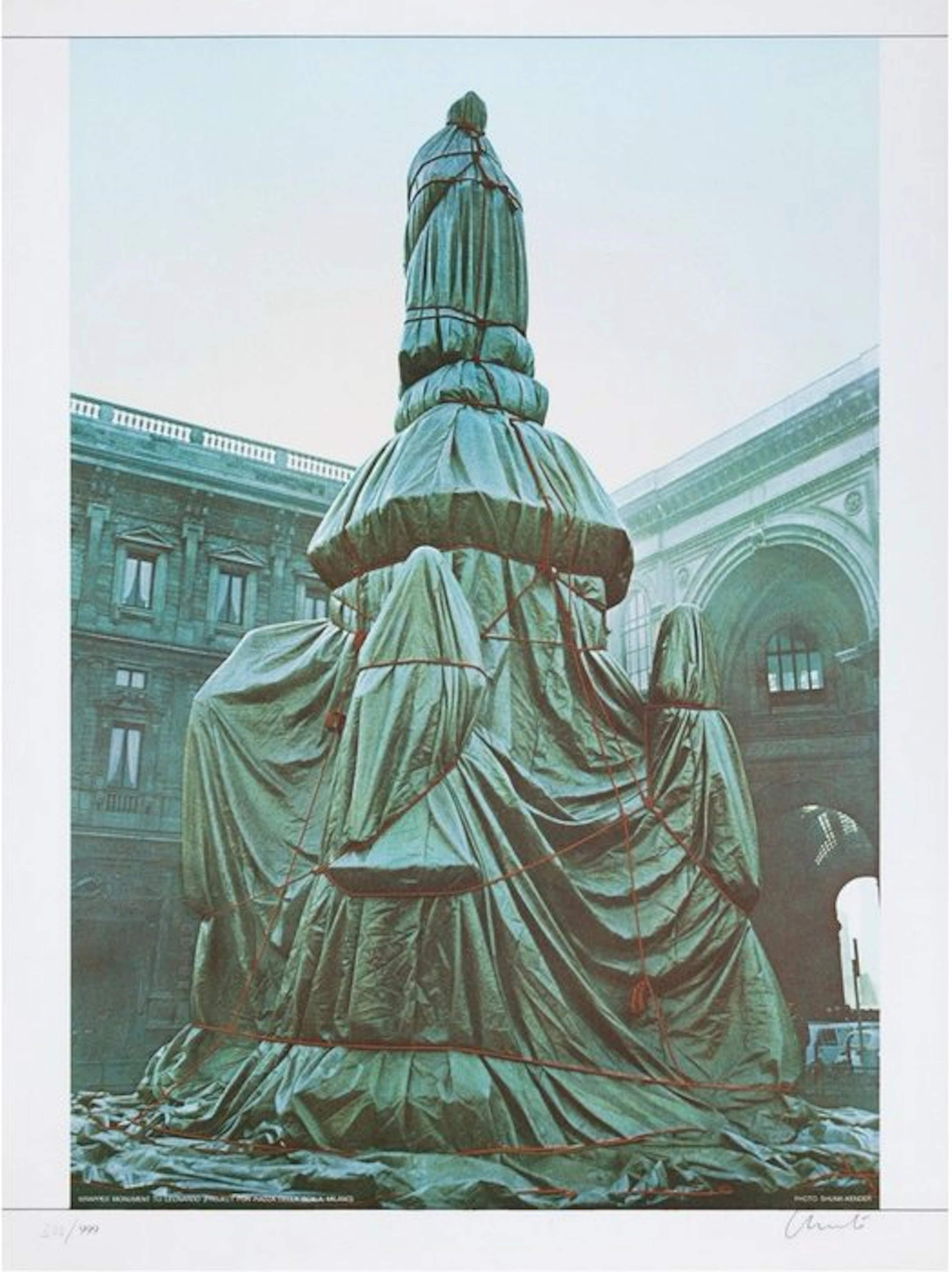 Christo (1935-2020) - Wrapped monument to Leonardo