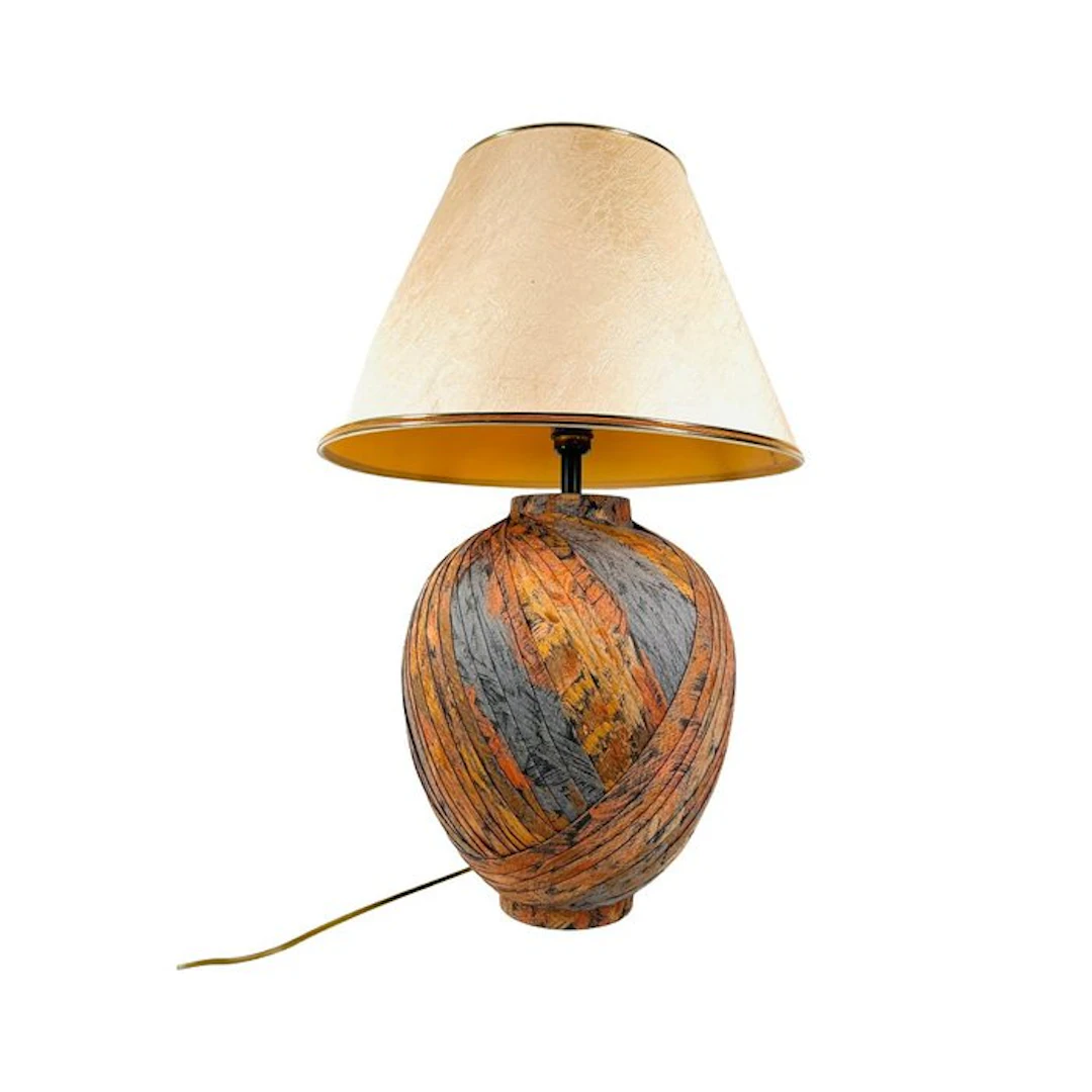Emilio Robba - Bedside table lamp - Paris Leather-Wrapped...