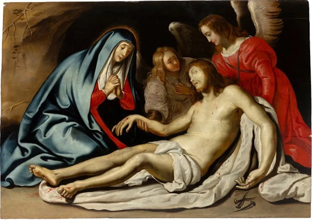 Annibale Carracci (1560-1609), Circle of - The Lamentation over the dead Christ
