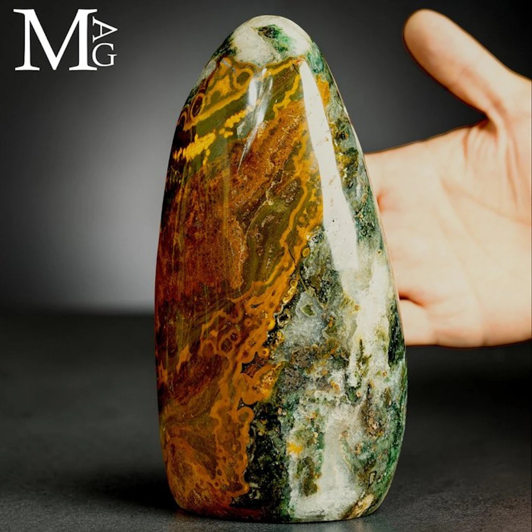 Vivid Orbs Ocean Jasper with and Rich Moss Agate...
