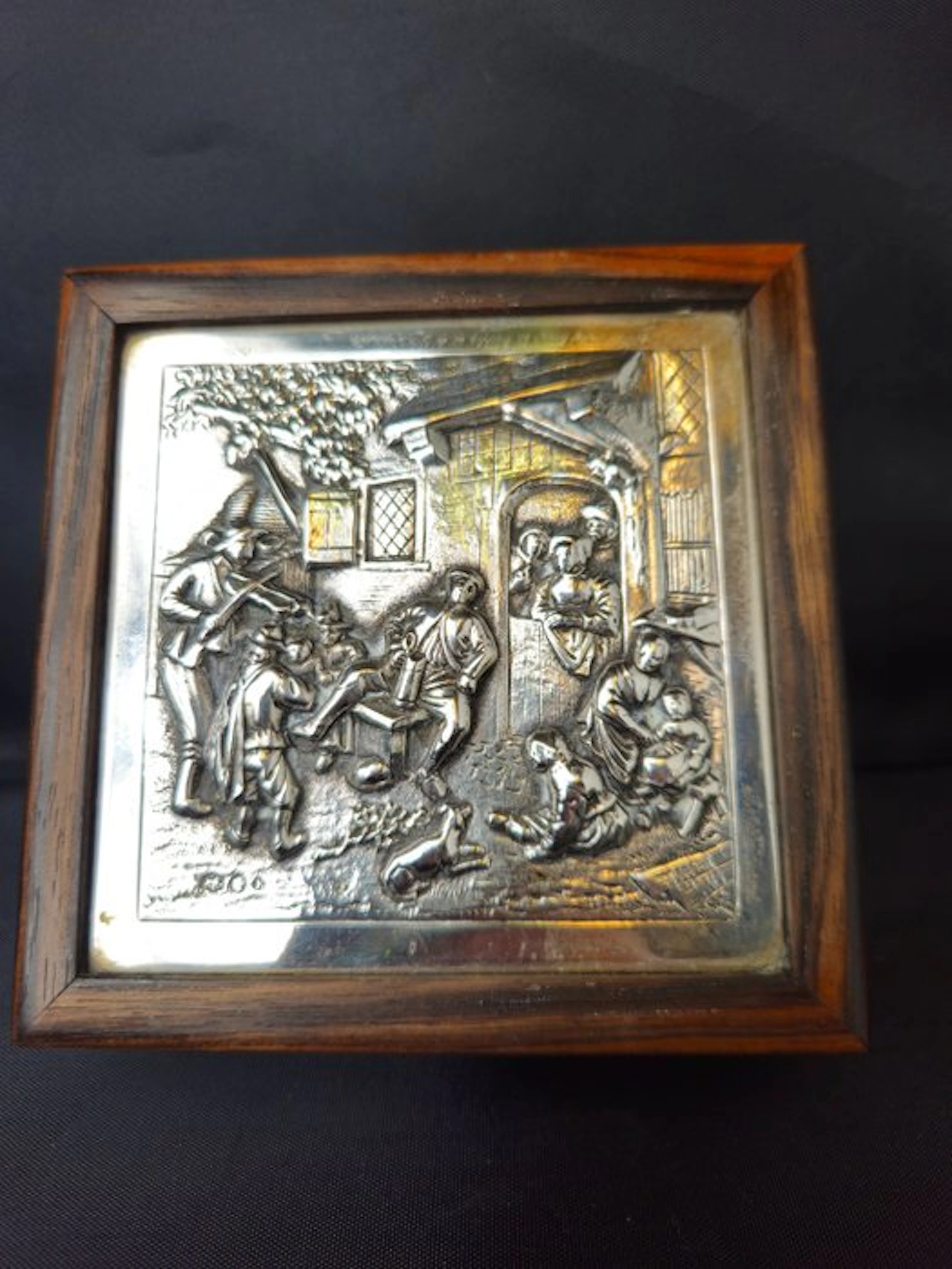 Box - .835 silver - Wood/Silver
