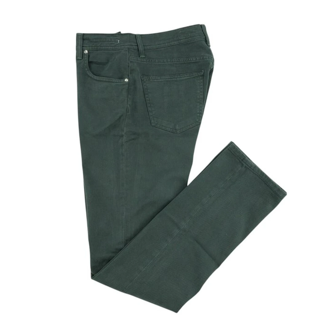 LUIGI BORRELLI NAPOLI - 49 IT - Forest Green Denim Jeans...