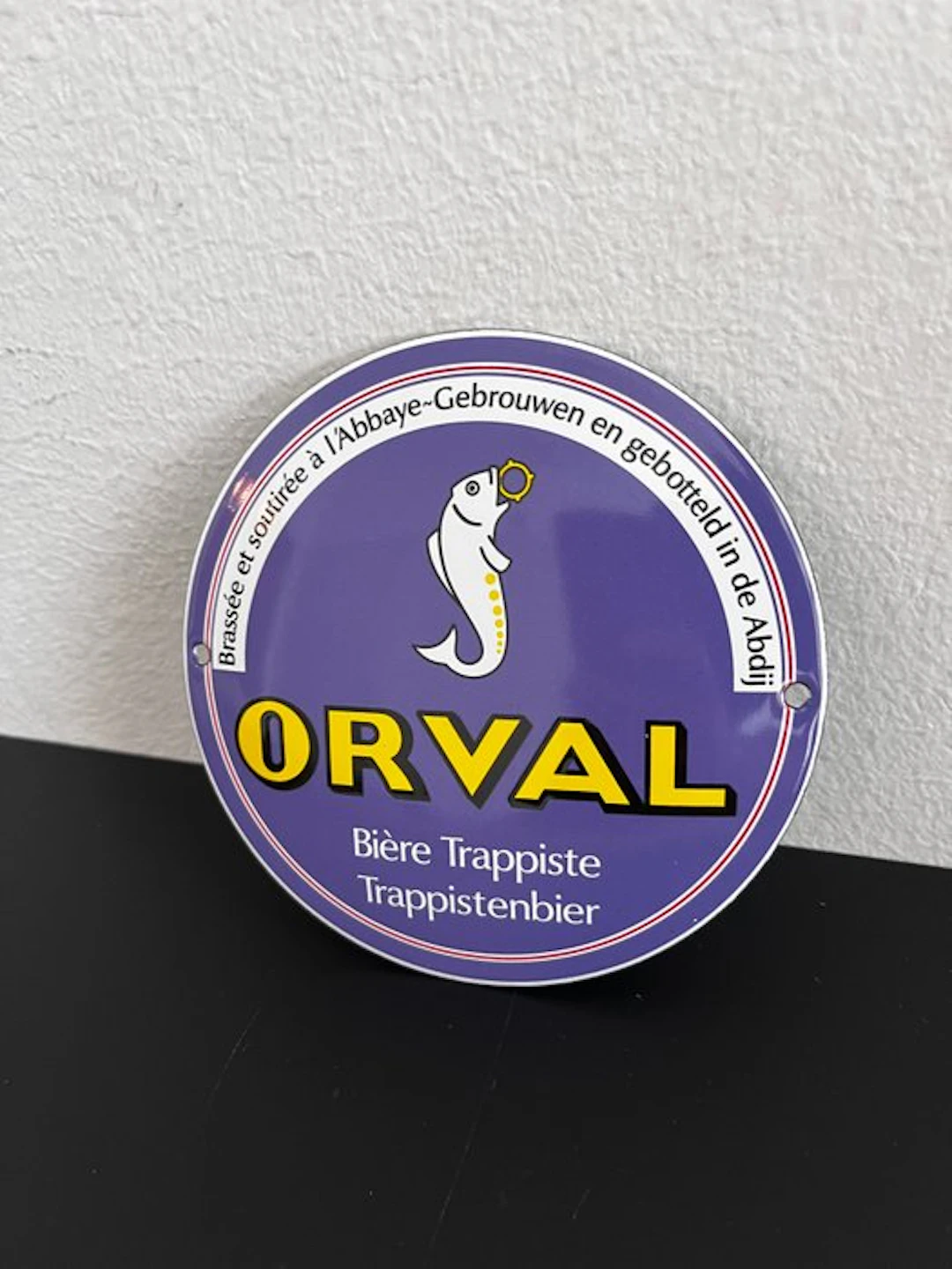 Orval – Trappist beer – Enamel advertising sign – Belgium...