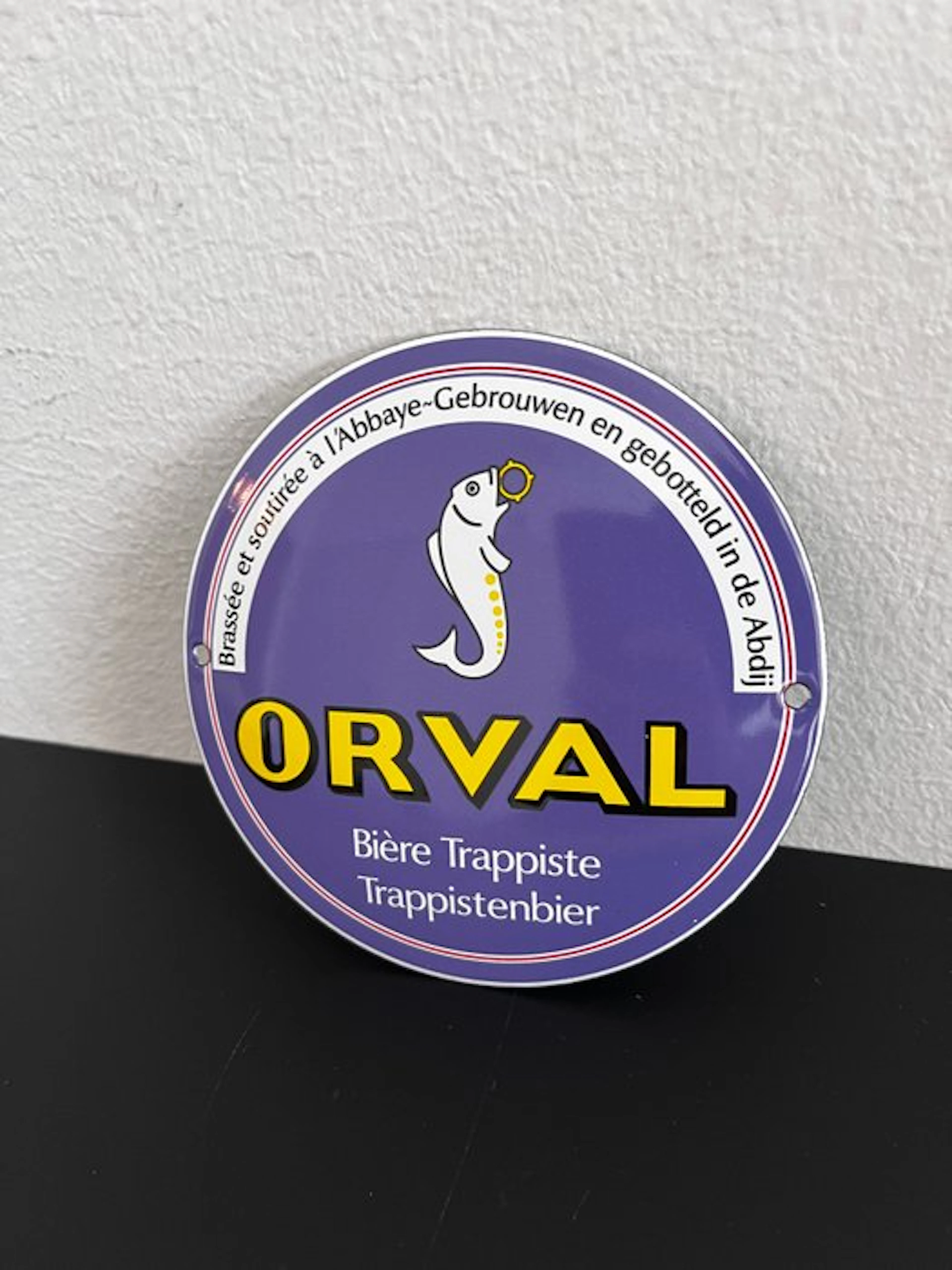 Orval – Trappist beer – Enamel advertising sign – Belgium...