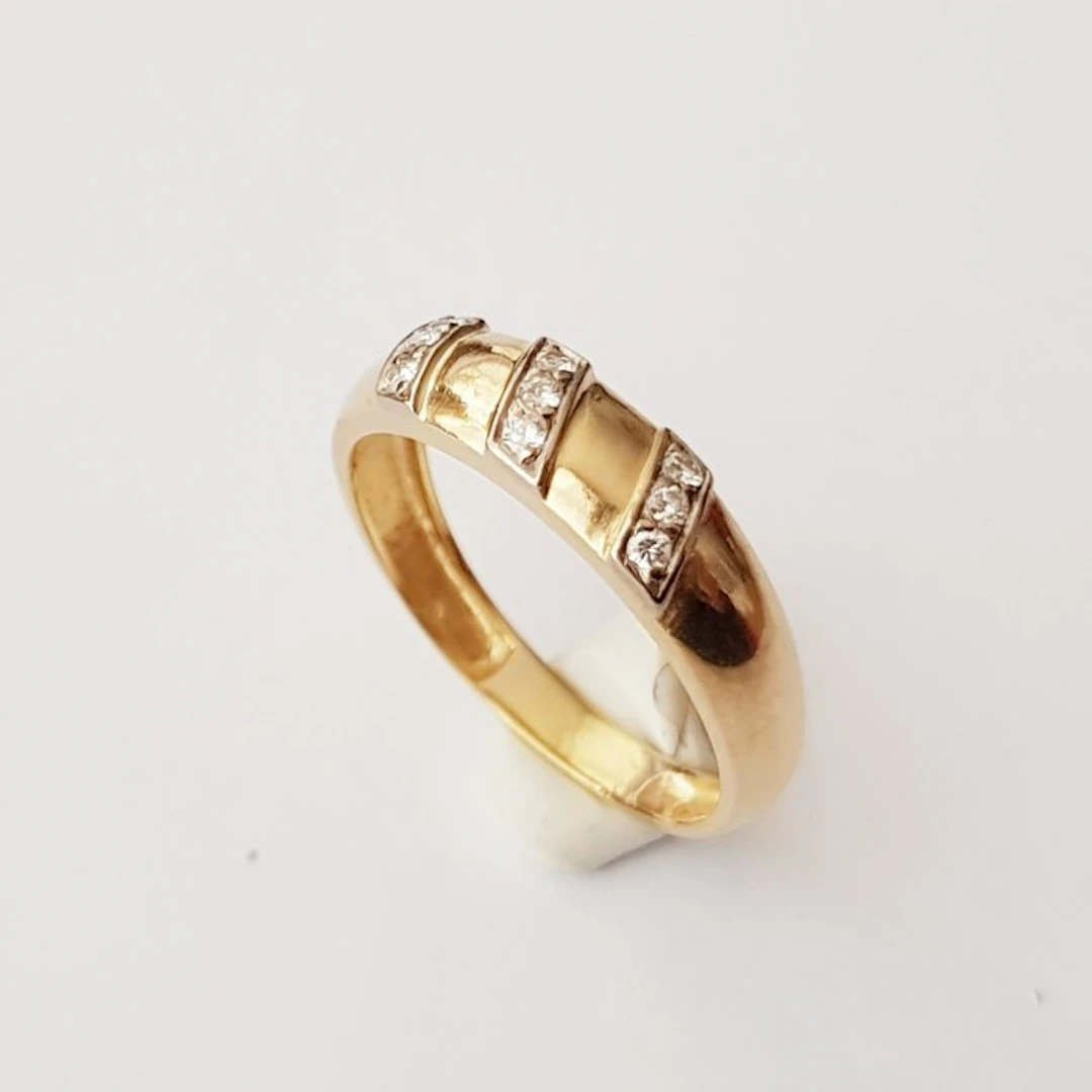 Ring - 18 kt. Yellow gold Diamond (Natural)