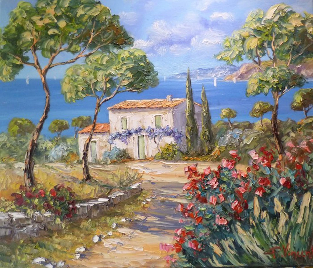 R. Vincent (1954) - Saint jean cap Ferrat cote d'azur en...
