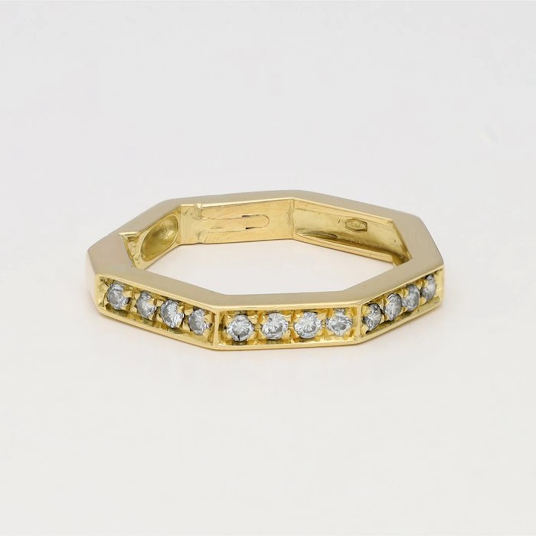 Ring - 18 kt. Yellow gold Diamond (Natural)