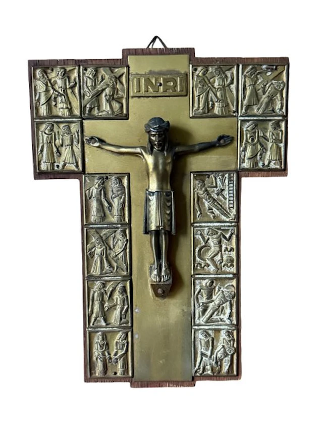 Art Deco Crucifix - Wood