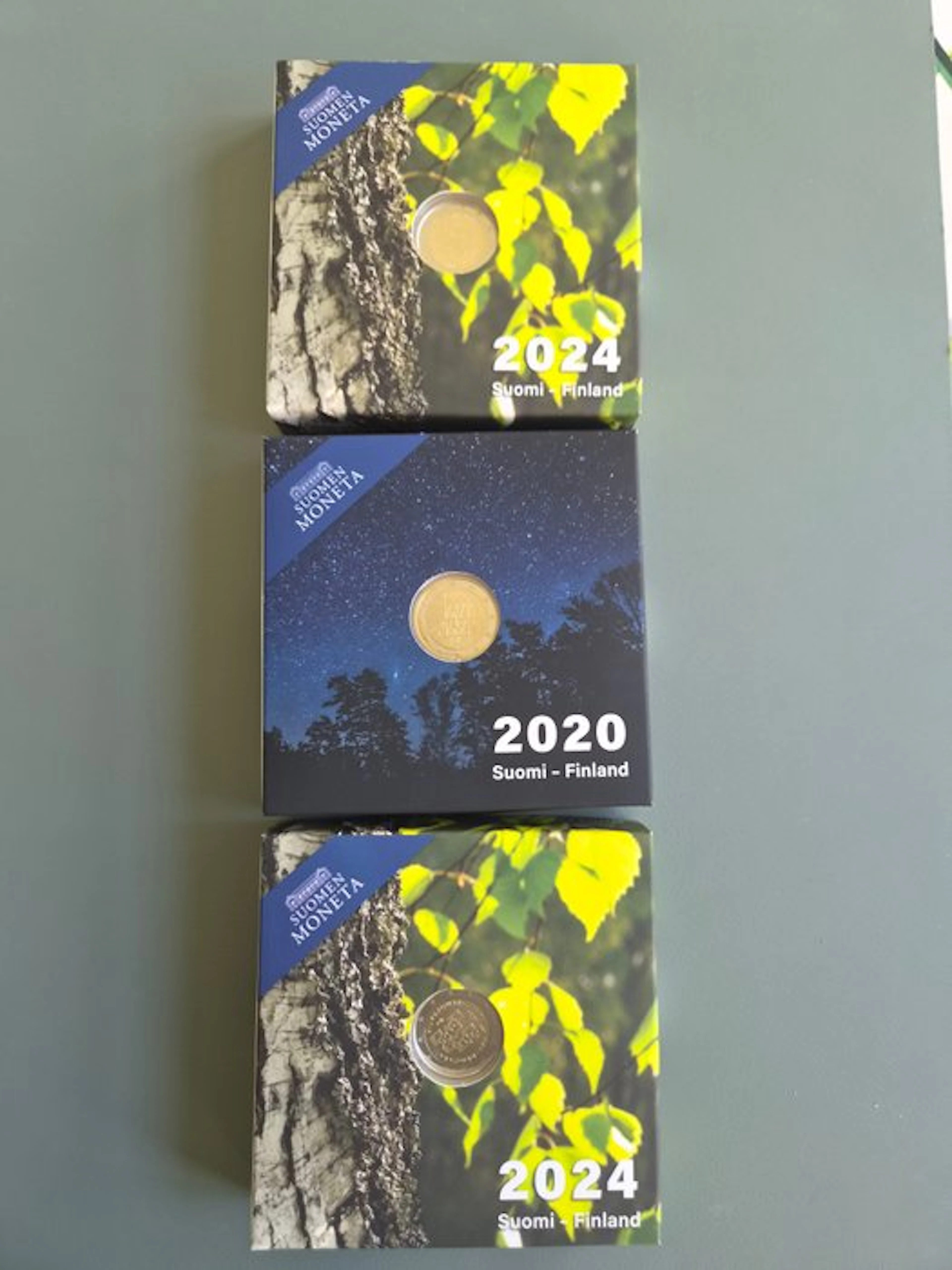 Finland. 2 Euro 2020/2024 (3 monnaies) Proof (No reserve price)