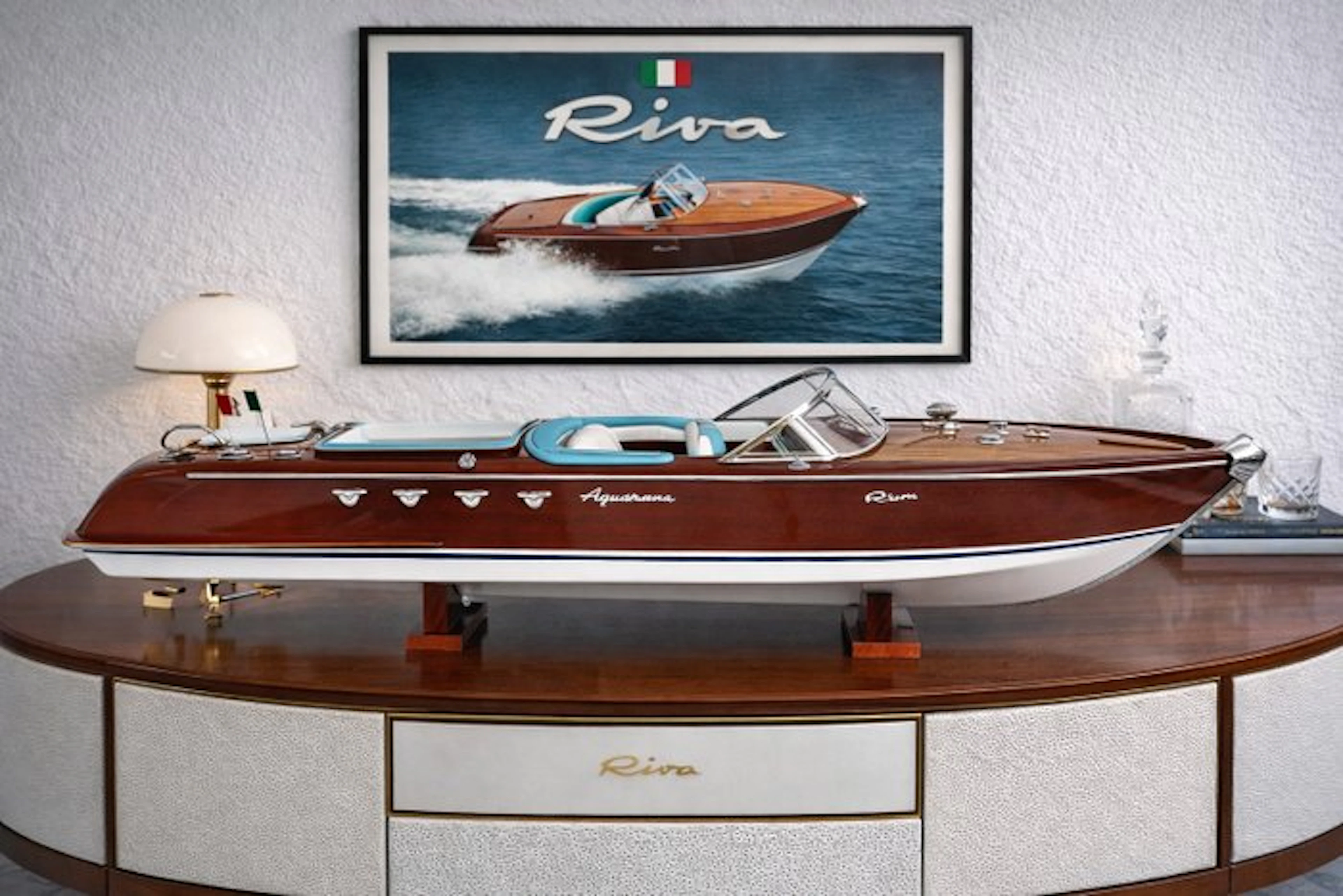 maquette de luxe Riva Aquarama bois 53cm 1:10 - Model boat