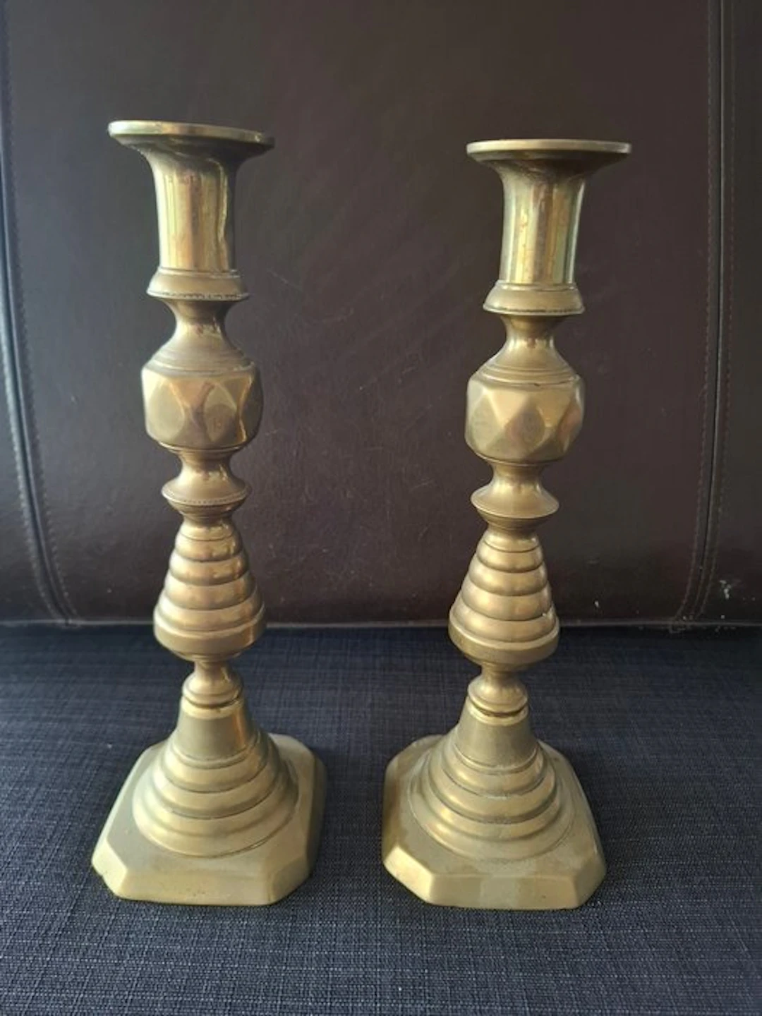 Candelabrum (2) - Brass - Beehive Candlesticks