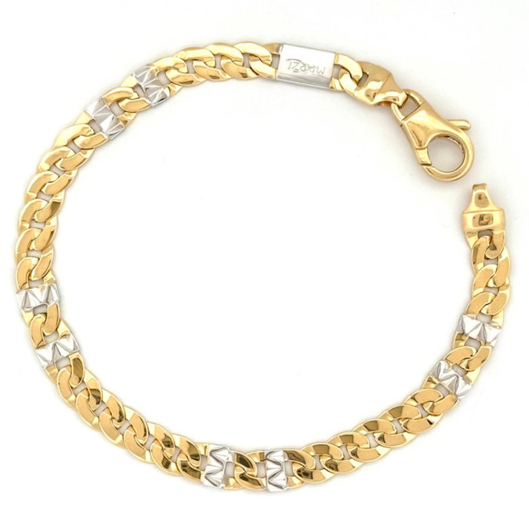 Handmade - Bracelet - 15.8 g - 18 kt. Yellow gold, White gold - Consent