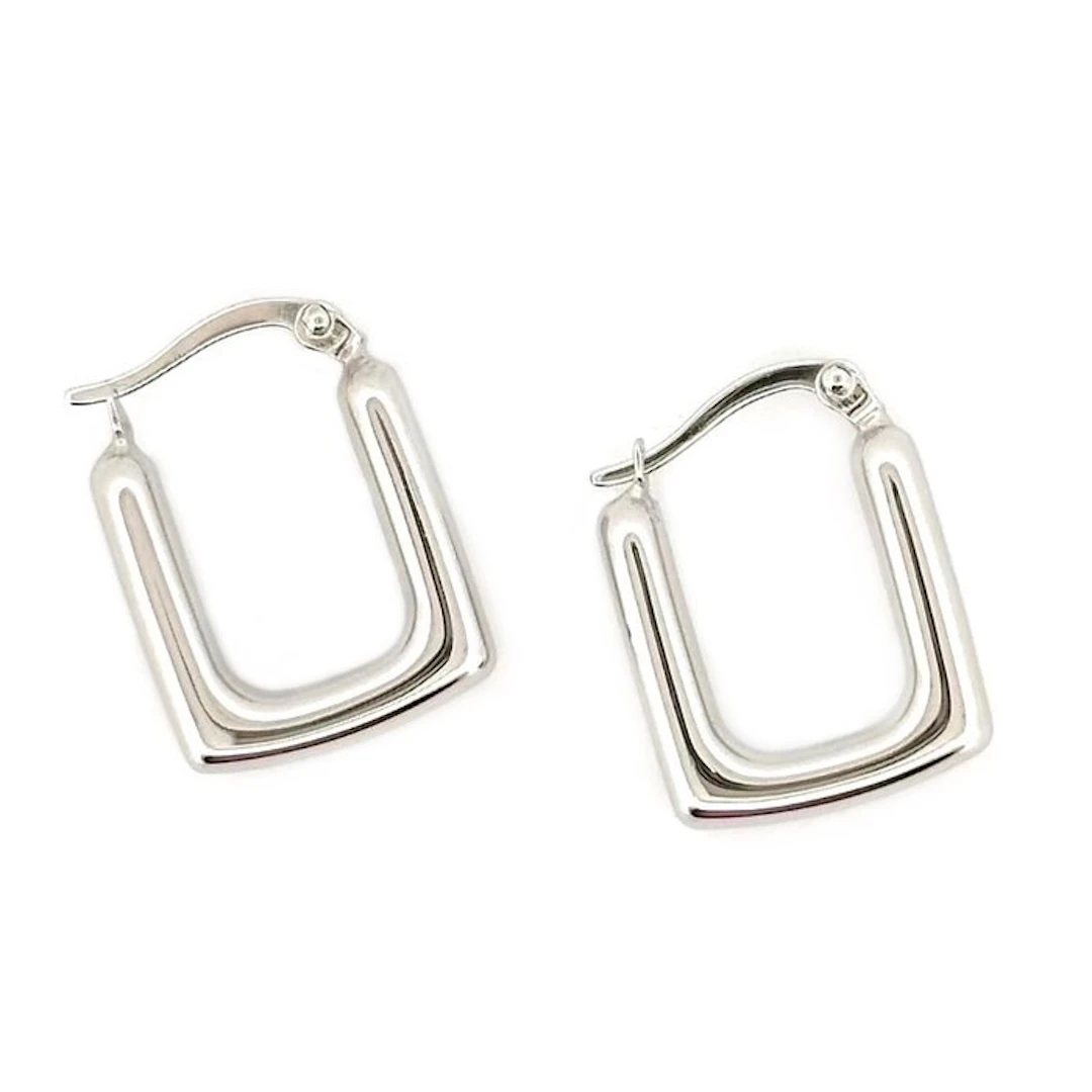 Earrings - 18 kt. White gold - Geometric