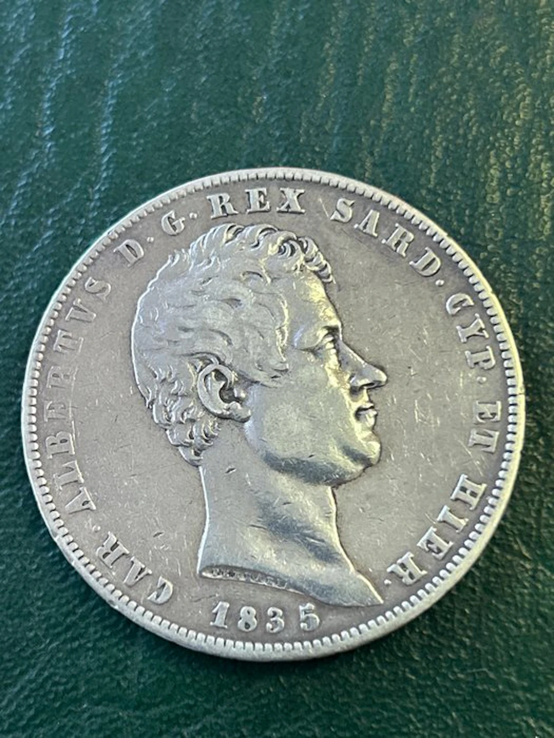 Italy, Savoy Carlo Alberto. 5 Lire 1835 Genova (No reserve price)