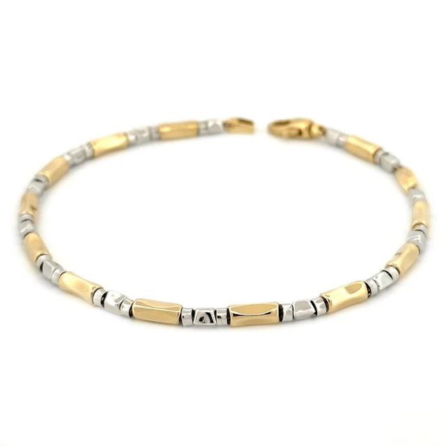 Handmade - Bracelet - Zefiro - 6.5 g - 18 kt. White gold, Yellow gold