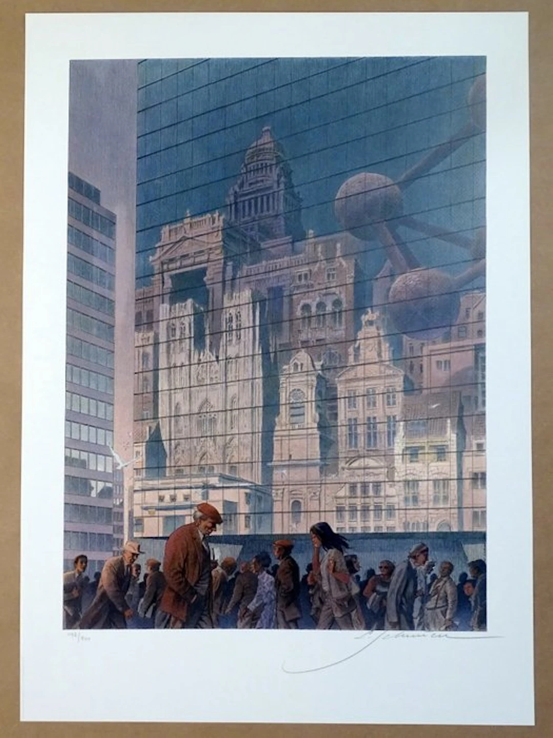 Schuiten, François - 1 Offset Print - Bruxelles, un rêve capital - Atomium