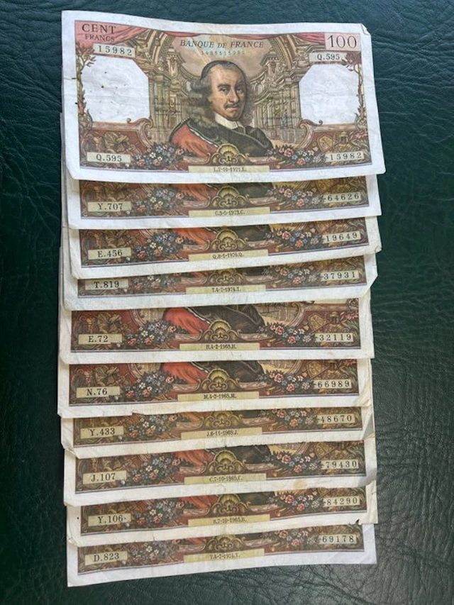 France. - 100 Banknotes - Various Dates (No reserve price)